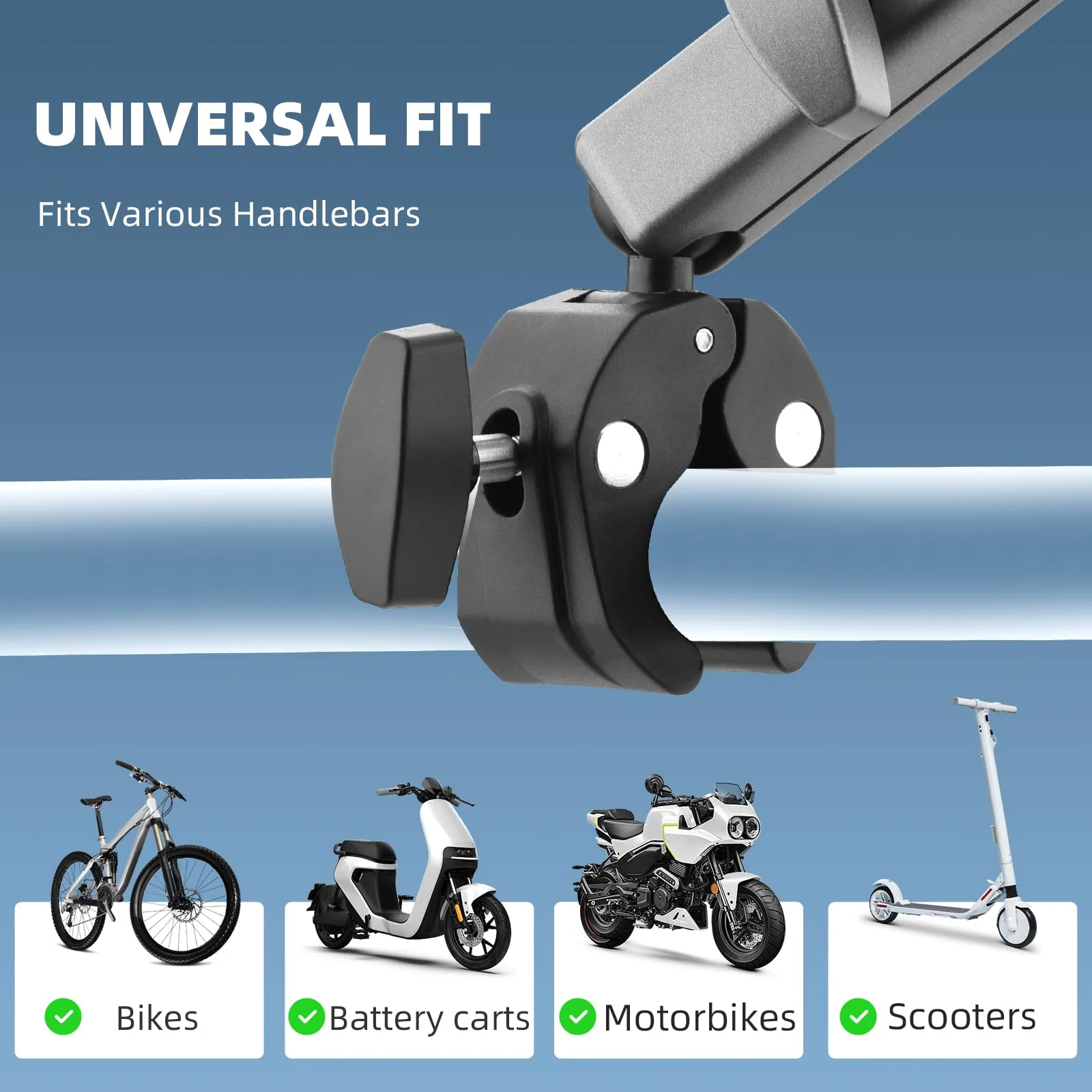 Pocket 3 Camera Bike Mount Clamp Motorcycle Handle Holder Aluminum for Insta360 X4 X3 X2 Ace Pro Go 3S, for DJI Osmo Pocket 3 2 Mobile 6 4 Action 4 3, for GoPro Max Hero Mini Accessories - Image 3
