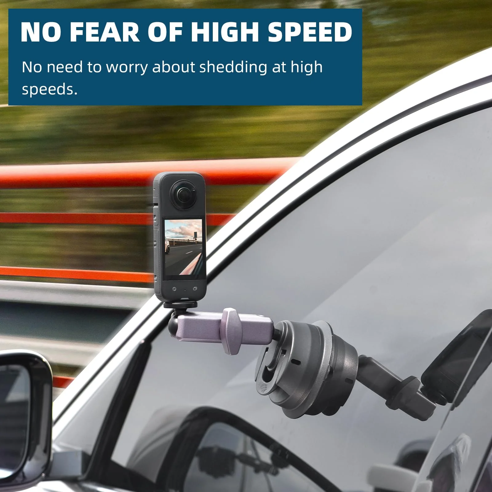 Pocket 3 Suction Cup Mount, Car Mount Windshield and Window Camera Holder for DJI Osmo Pocket 3 2, Action 4, Insta360 X4 X3 Go 3S, GoPro Hero 12 11 10 9 Accessories - Aluminum Alloy Metal - Image 7