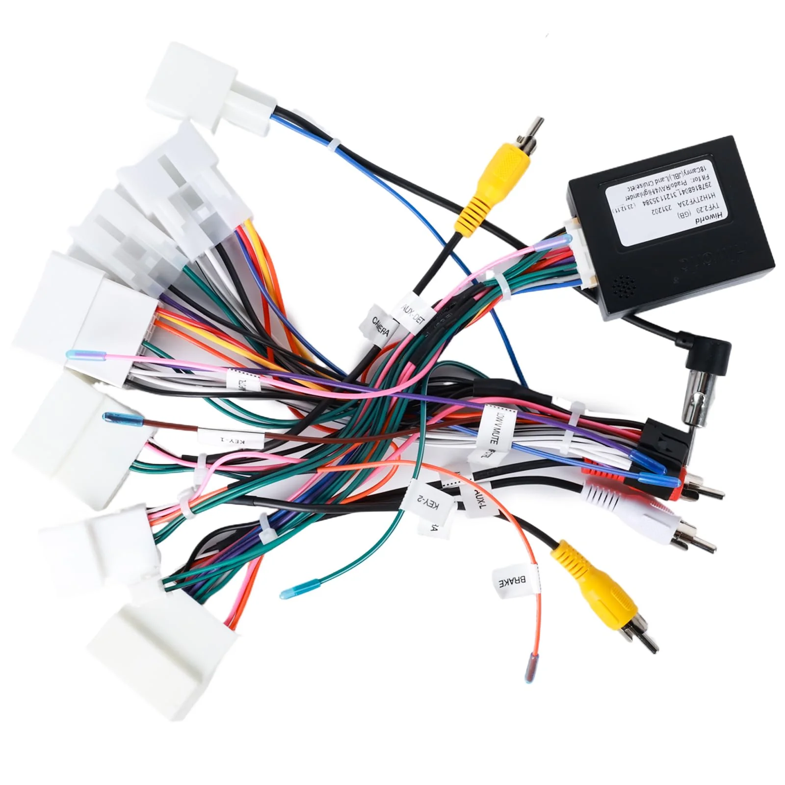 podofo Radio Wiring Harness 16 pin Compatible with Toyota Camry Corolla RAV4 Tundra Highlander Vios Yaris Sienna Hilux Prado Fortuner Wire Harness Adapter with Canbus for Toyota Aftermarket Radio - Image 4