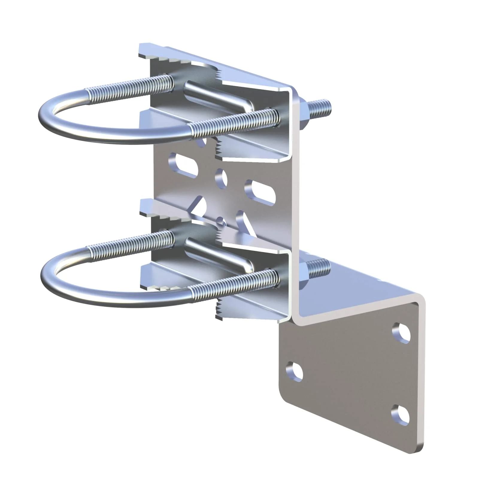 Pole Mount Bracket Anti Vibration Antenna Mount Hardware Accessories [ Without The Pole ] for Outside Home Antenna Pole Holder Antenna Pole Mount Kits N Bracket - Image 3