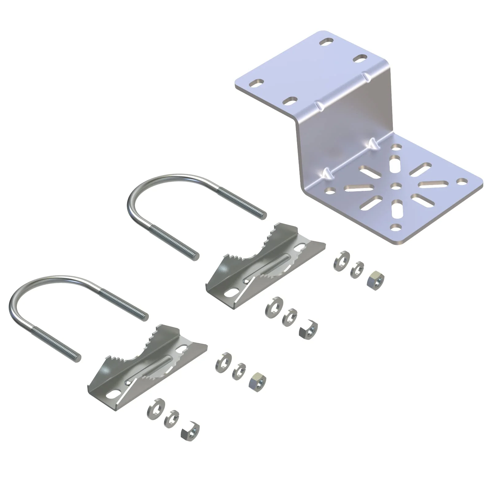 Pole Mount Bracket Anti Vibration Antenna Mount Hardware Accessories [ Without The Pole ] for Outside Home Antenna Pole Holder Antenna Pole Mount Kits N Bracket - Image 6