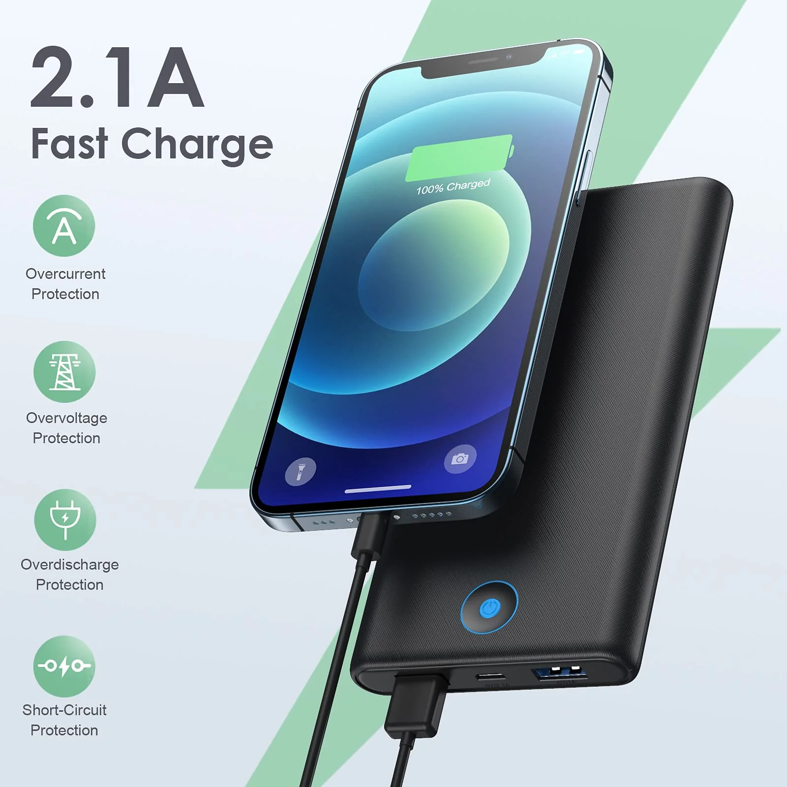 Portable Charger, 2-Pack 20000mAh Power Bank Ultra Slim Fast Charging External Battery Pack with Dual USB Outputs Compatible with iPhone 16/16 Pro/15 /14/13/12/X, Samsung S24/S23, Android Phone etc Black+Black - Image 3