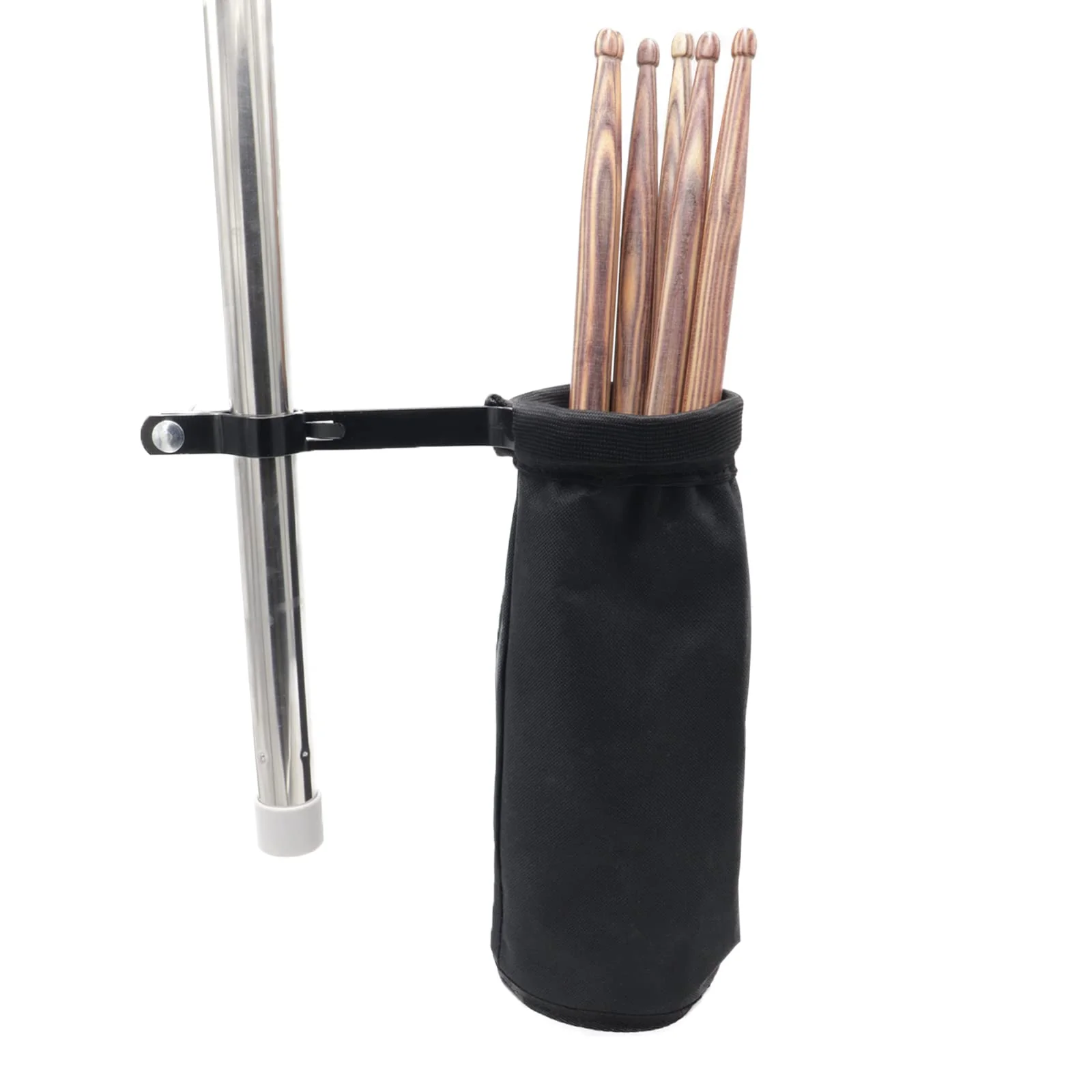 Portable Nylon Drum Stick Bag, Quick Change Drum Stick Holder for Drum Set, Waterproof and Dustproof Drum Sticks Bag, Percussion Stick Bag with Large Capacity Black