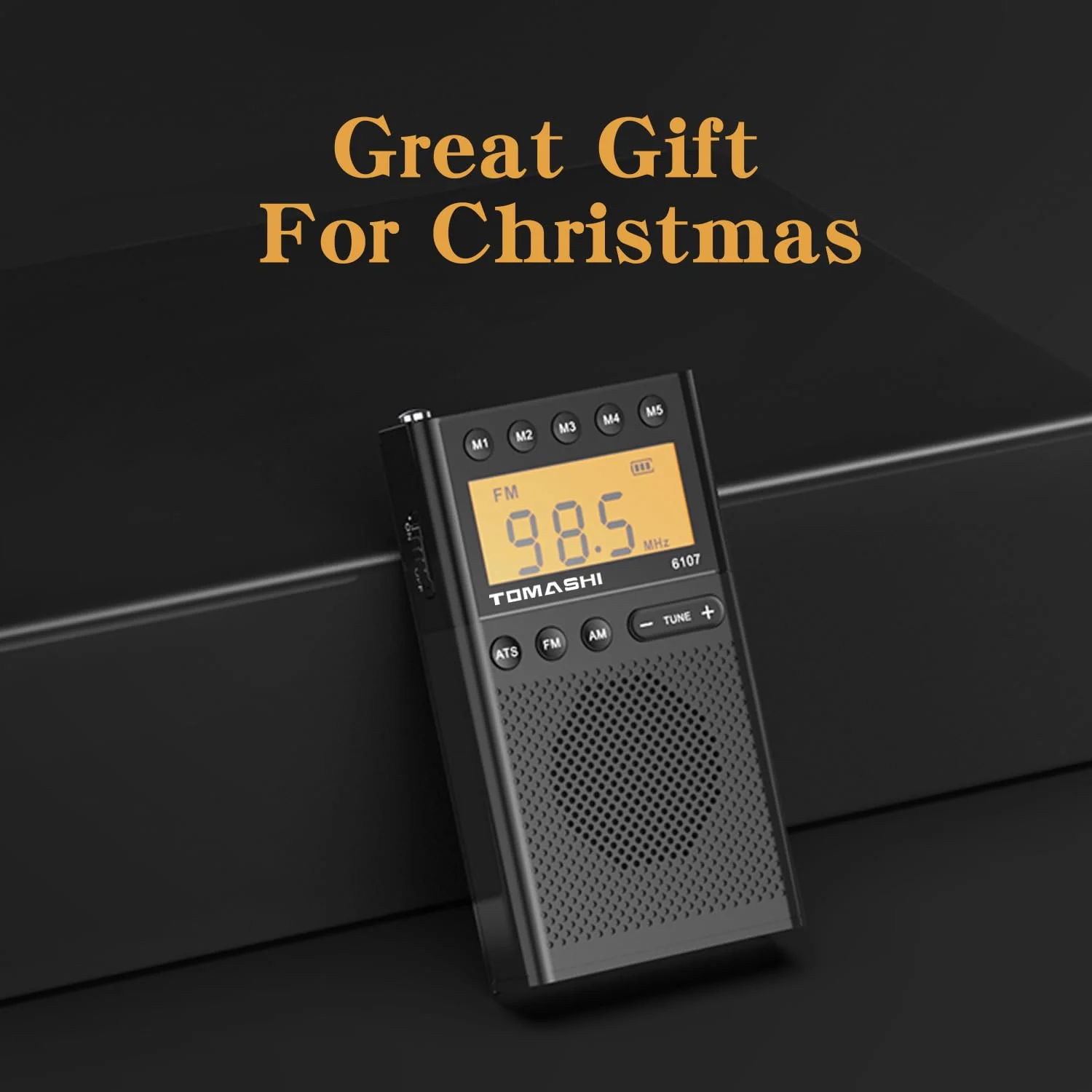 Portable Radio AM FM, Battery Powered Radio with Loud Speaker, Headphone Jack, Small Radio with Long Range Reception, Large LCD Screen Transistor Digital Radio - Image 7