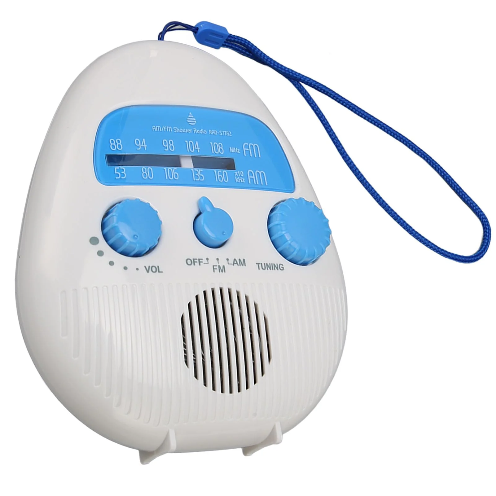 Portable Shower Radio, AM FM Bathroom Radio Built in Speaker, Waterproof Radio for Bathroom Outdoor Use, Battery Operated - Image 5