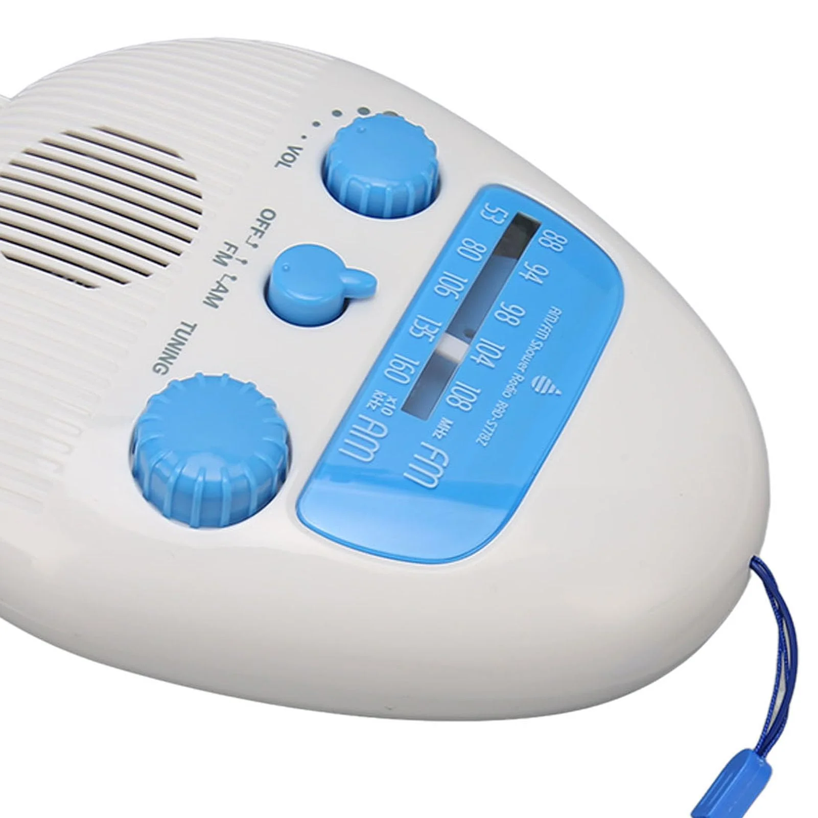 Portable Shower Radio, AM FM Bathroom Radio Built in Speaker, Waterproof Radio for Bathroom Outdoor Use, Battery Operated - Image 7