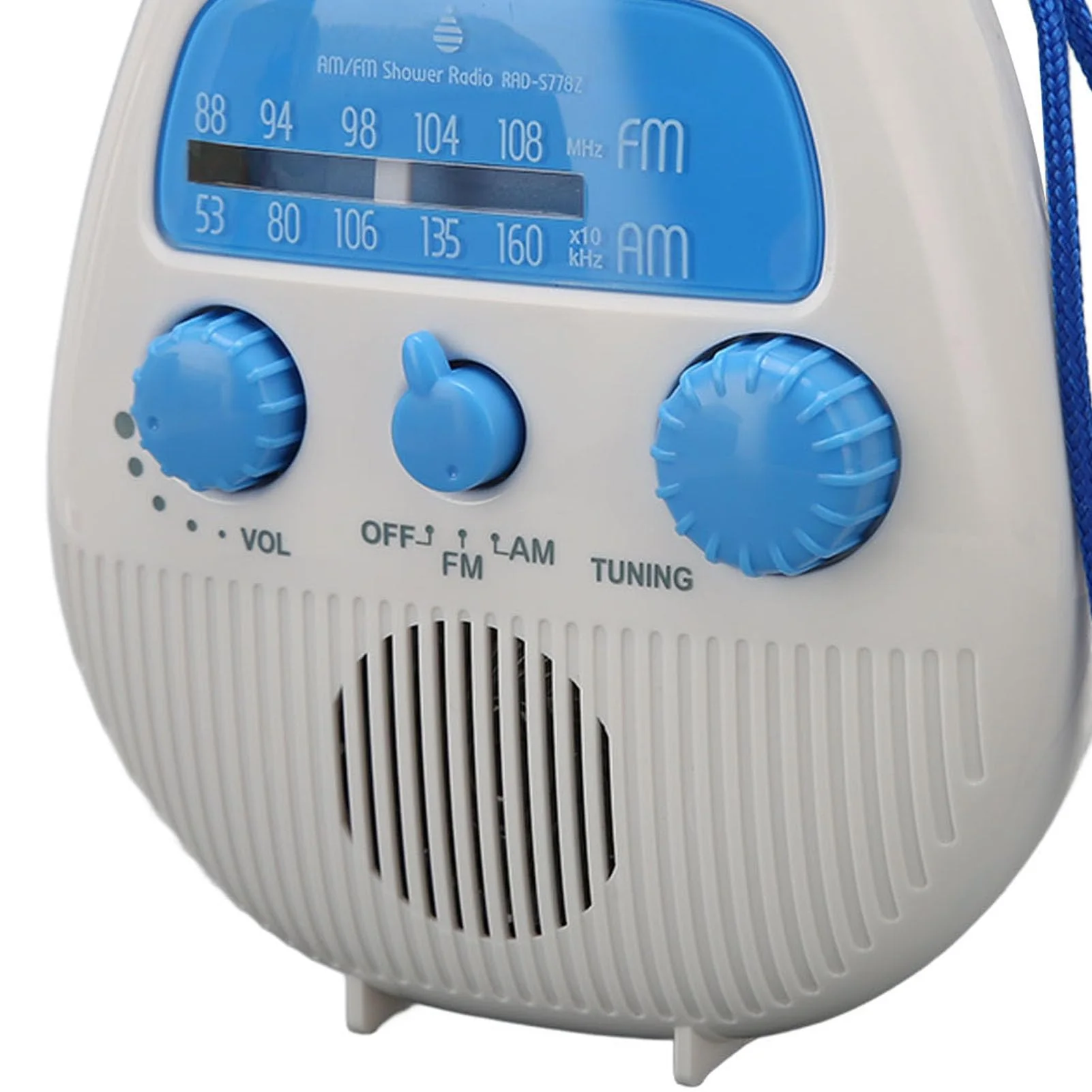 Portable Shower Radio, AM FM Bathroom Radio Built in Speaker, Waterproof Radio for Bathroom Outdoor Use, Battery Operated - Image 8