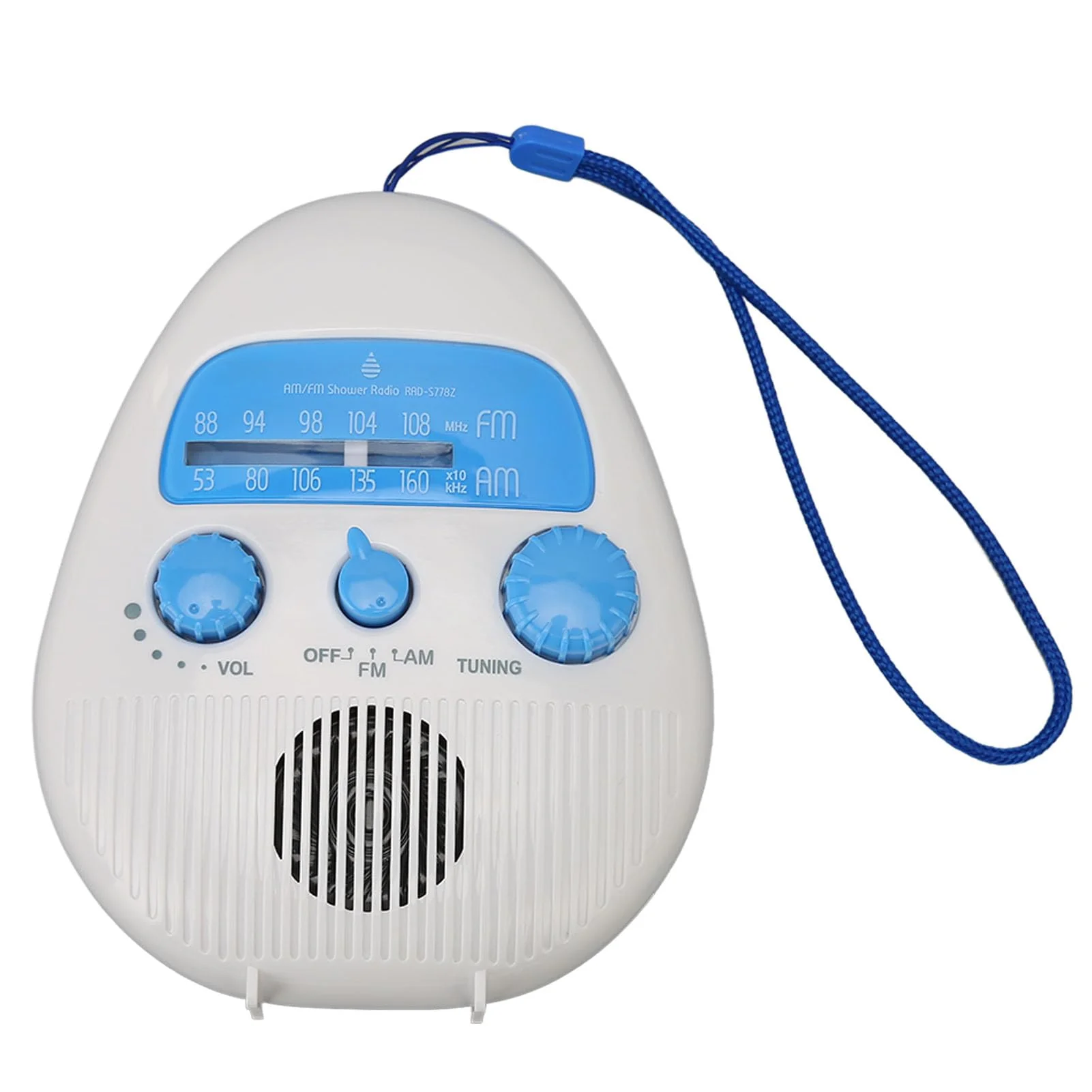 Portable Shower Radio, AM FM Bathroom Radio Built in Speaker, Waterproof Radio for Bathroom Outdoor Use, Battery Operated - Image 9