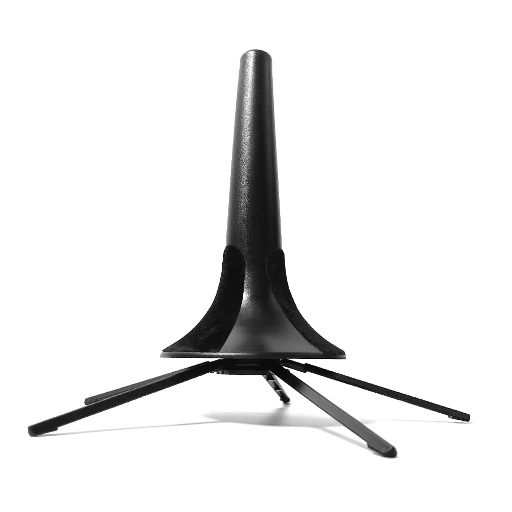 Portable Trumpet Stand Holder, 5-Leg Foldable Detachable Brass Instrument Stand with Non-Slip Base, Durable Metal Construction for Trumpet, Cornet, Flugelhorn - Black - Image 4