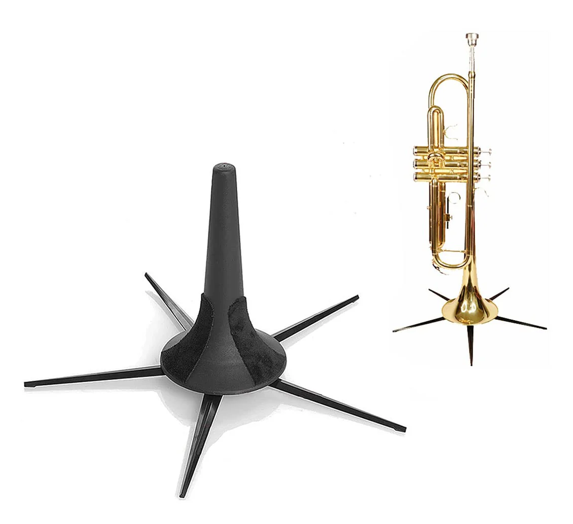 Portable Trumpet Stand Holder Metal 5 Leg Holder Stand Foldable Wind Instrument Accessory Black - Image 7