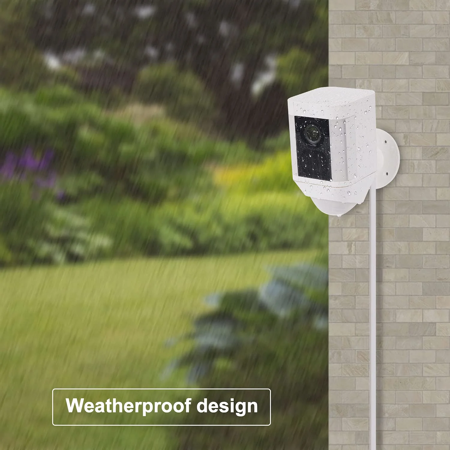 Power Adapter for Ring Spotlight Cam Battery, with 25Ft/7.5m Weatherproof Outdoor Cable to Continuously Charge Your Home Security Camera, No Need to Change The Batteries(White) White - Image 3