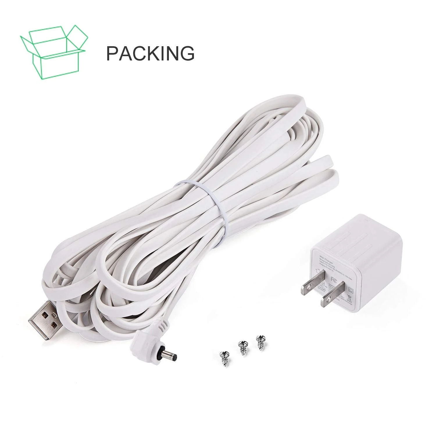 Power Adapter for Ring Spotlight Cam Battery, with 25Ft/7.5m Weatherproof Outdoor Cable to Continuously Charge Your Home Security Camera, No Need to Change The Batteries(White) White - Image 7