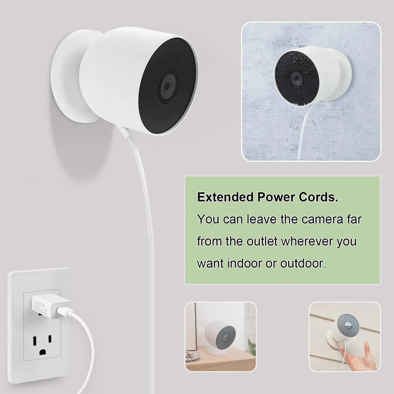 Power Cord for Google Nest Cam (Battery) Only, Weatherproof Charging Cable - 6 ft/2m 2 M - Image 5