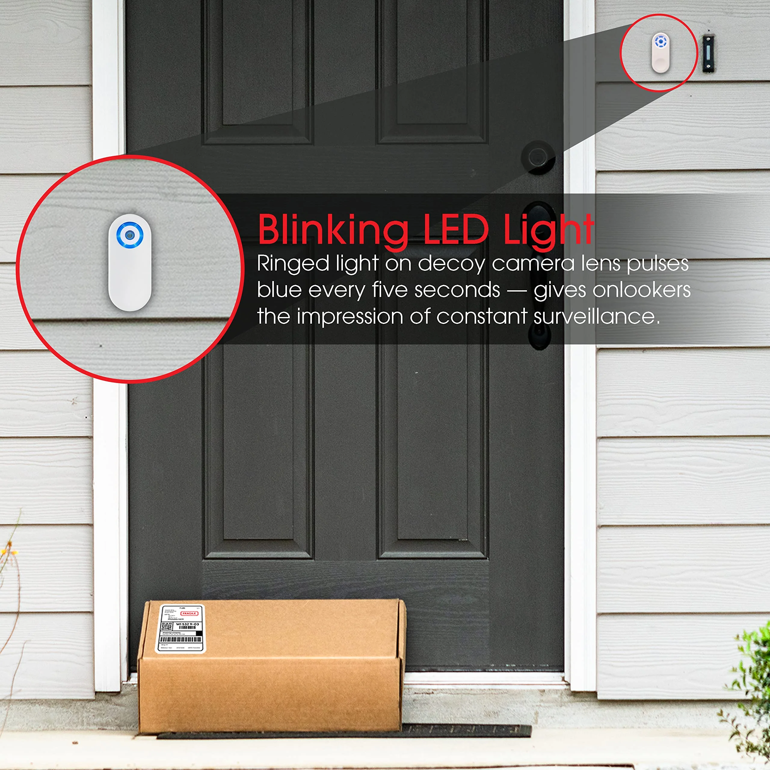 power gear Decoy Security Camera, Battery Operated, Flashing Blue LED Light, Easy to Install, Fake Surveillance, Home Protection, Indoor or Outdoor Security, White, 61867 - Image 4