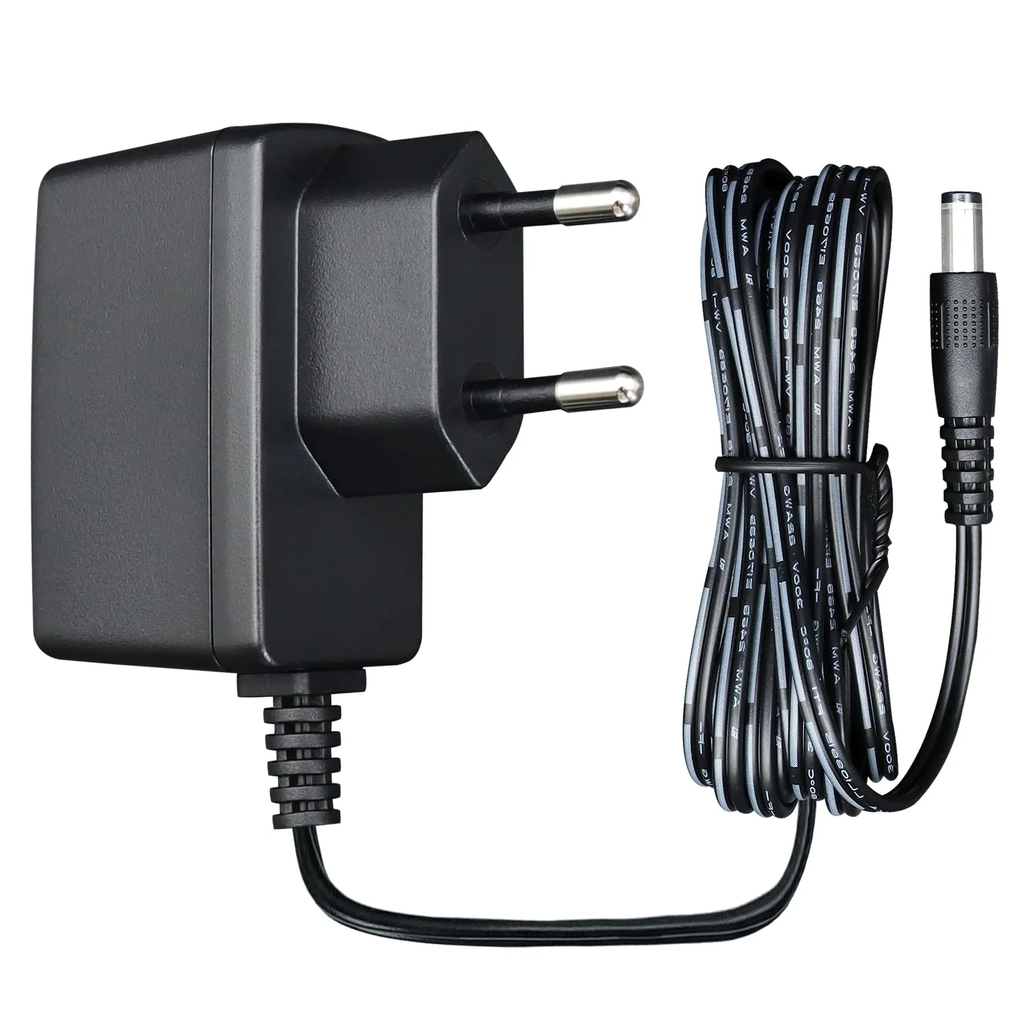 Power Supply Adapter 9V 0.5A 4.5W 1.8M AC DC Switching Adapter (Input 100-240V, Output 9V 0.5A) DC 9V 5.5x2.1mm Wall Mount Transformer Plug 9V0,5A