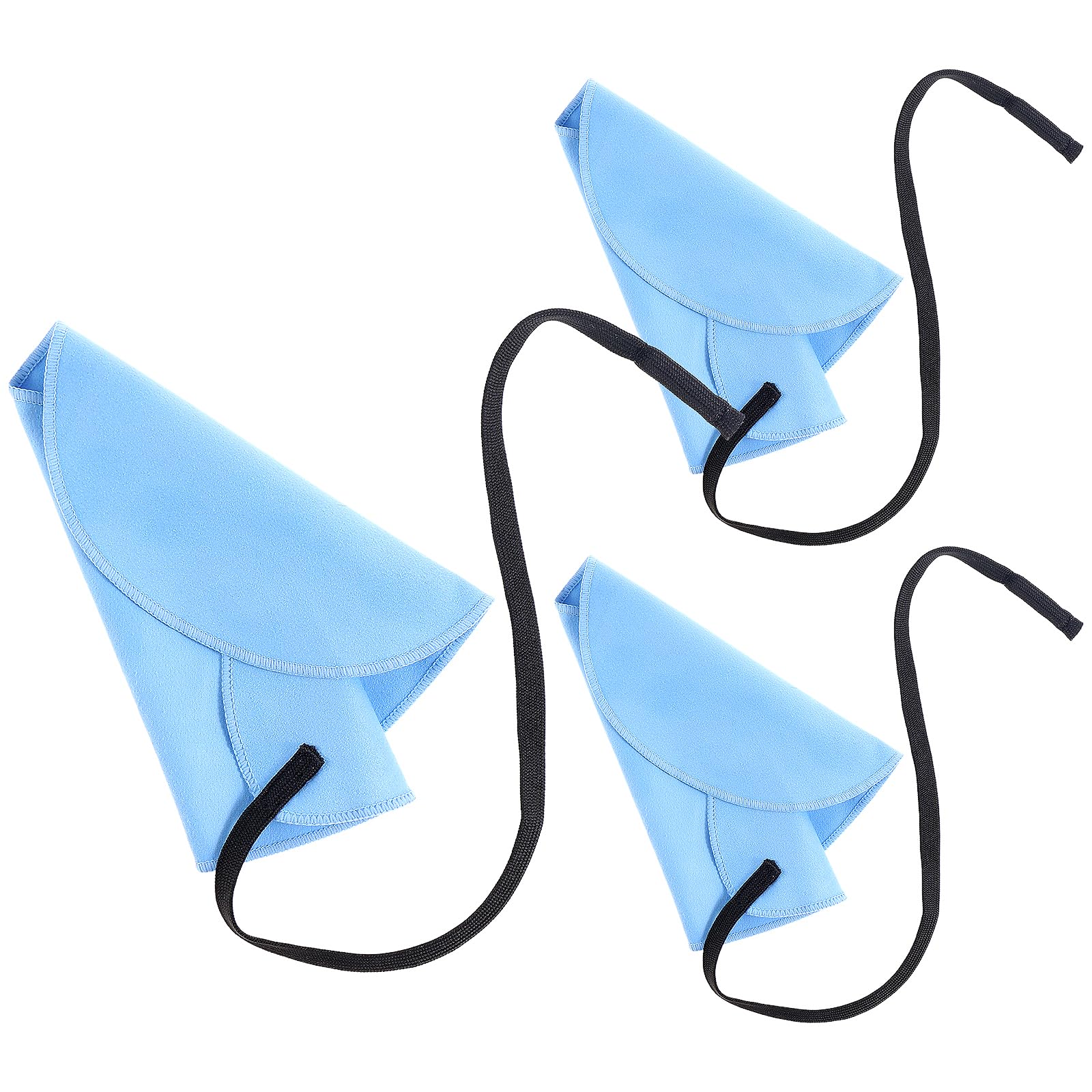 Prasacco 3 Pcs Clarinet Swab Cloth Clarinet Cleaning Cloth for Inside Tube Clarinet Cleaning Kit Clarinet Accessories Cleaning Swab Suitable for Clarinet Piccolo Flute Saxophone (Blue)