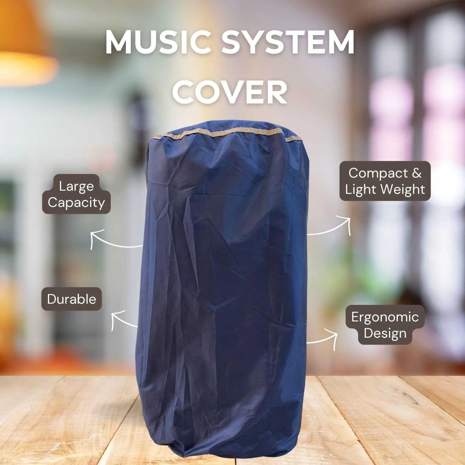 Premium Dust Cover for Party Speakers upto Dimesnions 36-inch Height & 16-inch Diameter , Ideal for Sony MHC V73D, JBL, Boat & More - Keep Your Audio Gear Clean and Dust-Free - Image 2