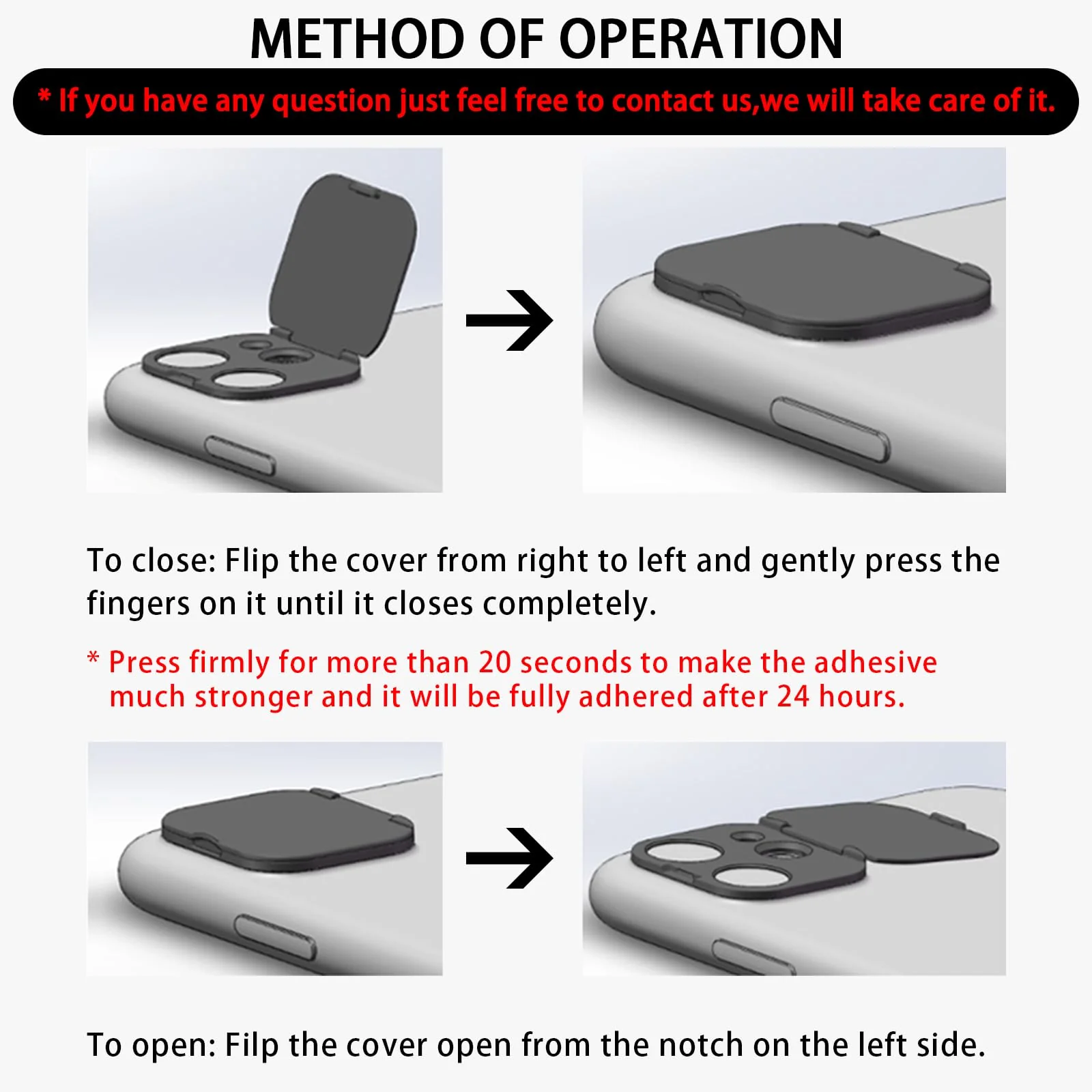 Privacy Cover Compatible for 13 Pro/iPhone 13 Pro Max with Front Camera Cover,Protect Privacy and Security But Not Affect Facial Recognition(2Pack) - Image 2