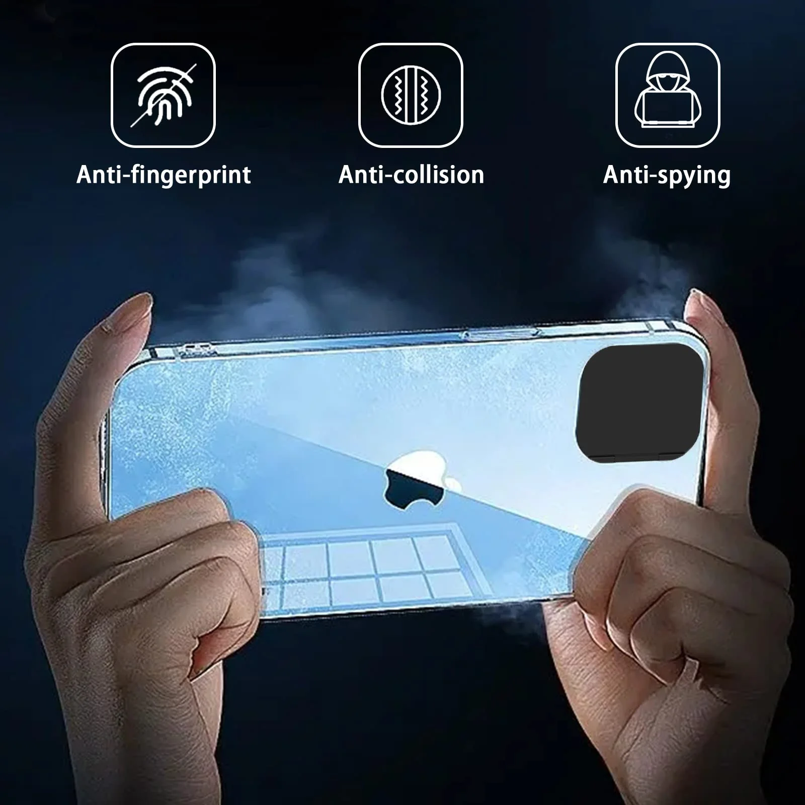 Privacy Cover Compatible for 13 Pro/iPhone 13 Pro Max with Front Camera Cover,Protect Privacy and Security But Not Affect Facial Recognition(2Pack) - Image 7