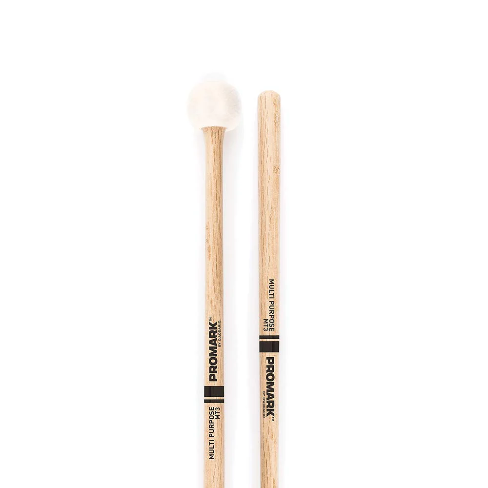 Pro Mark ProMark Drum Mallet - Multi-Purpose Felt Mallet - Soft Felt - For Use with Timpani, Concert Toms and Cymbals - Shira Kashi Oak Handle for Weight - Gradual Taper for Quick Motion - 1 Pair Single - Image 2