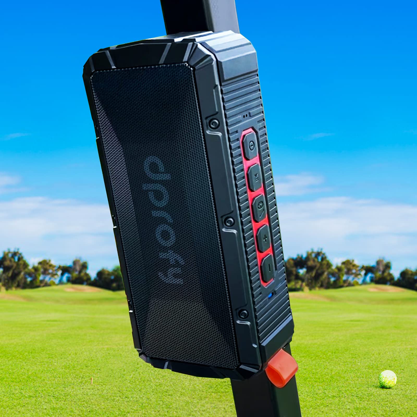 Pro Portable Magnetic Bluetooth Golf Speaker Wireless Waterproof IPX6/Shockproof 3rd Generation Magnetic Golf Speakers for Golf Cart 24Hour Battery Golf Accessories Golf Gifts(TWS & SD Card function) TWS & SD Card function