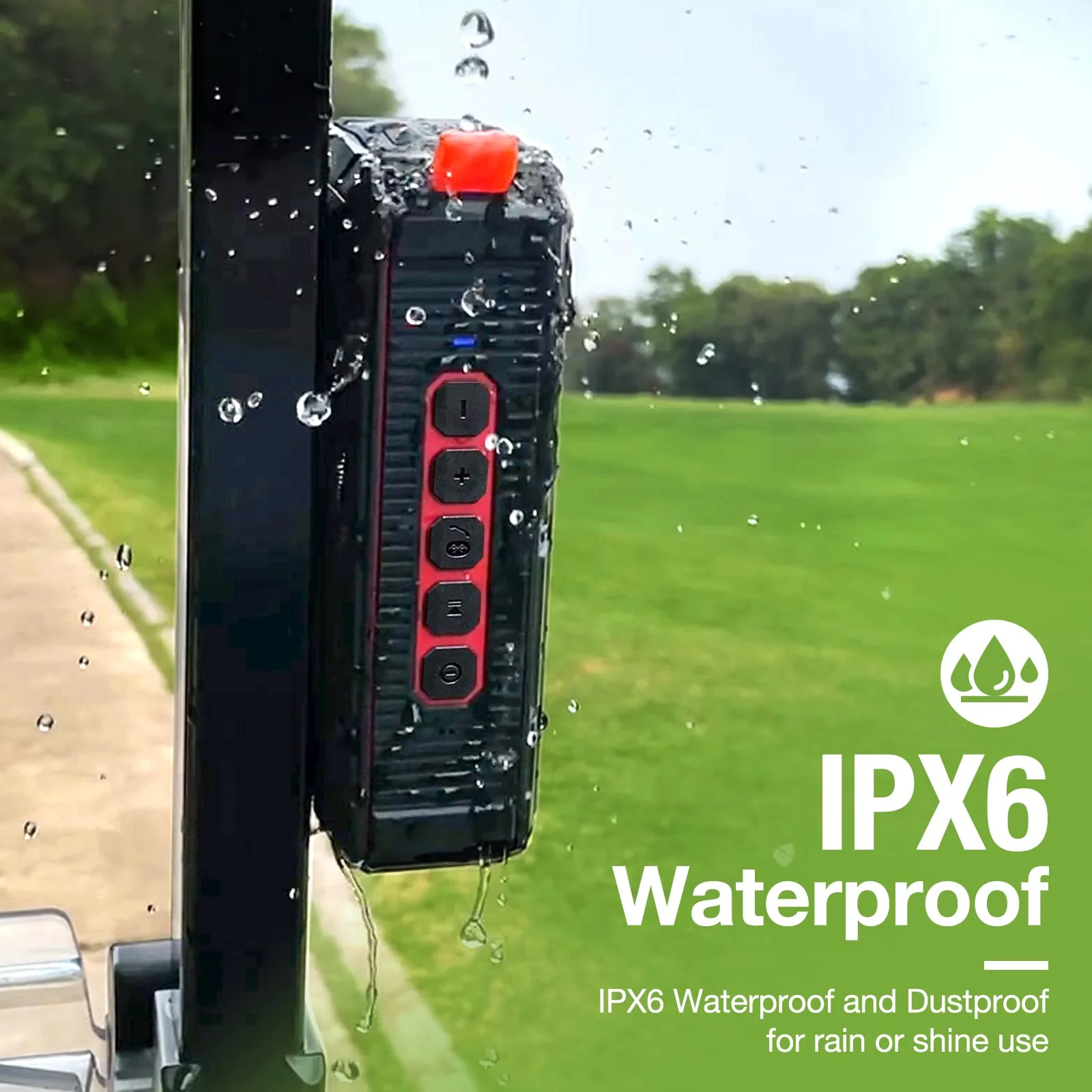 Pro Portable Magnetic Bluetooth Golf Speaker Wireless Waterproof IPX6/Shockproof 3rd Generation Magnetic Golf Speakers for Golf Cart 24Hour Battery Golf Accessories Golf Gifts(TWS & SD Card function) TWS & SD Card function - Image 5