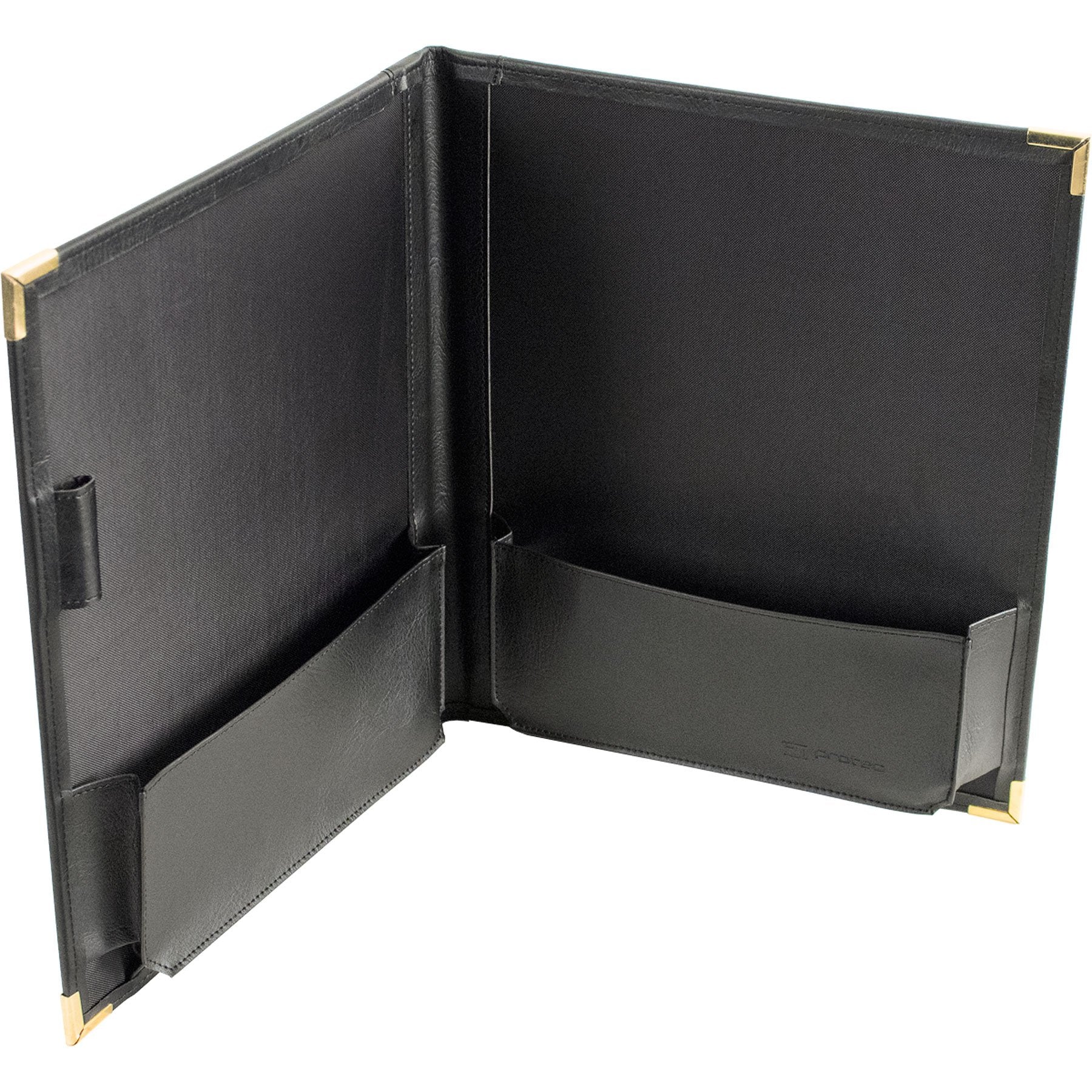 Pro Tec F2BK Deluxe Sheet Music Folder,Black Padded with Brass Corners - Image 2