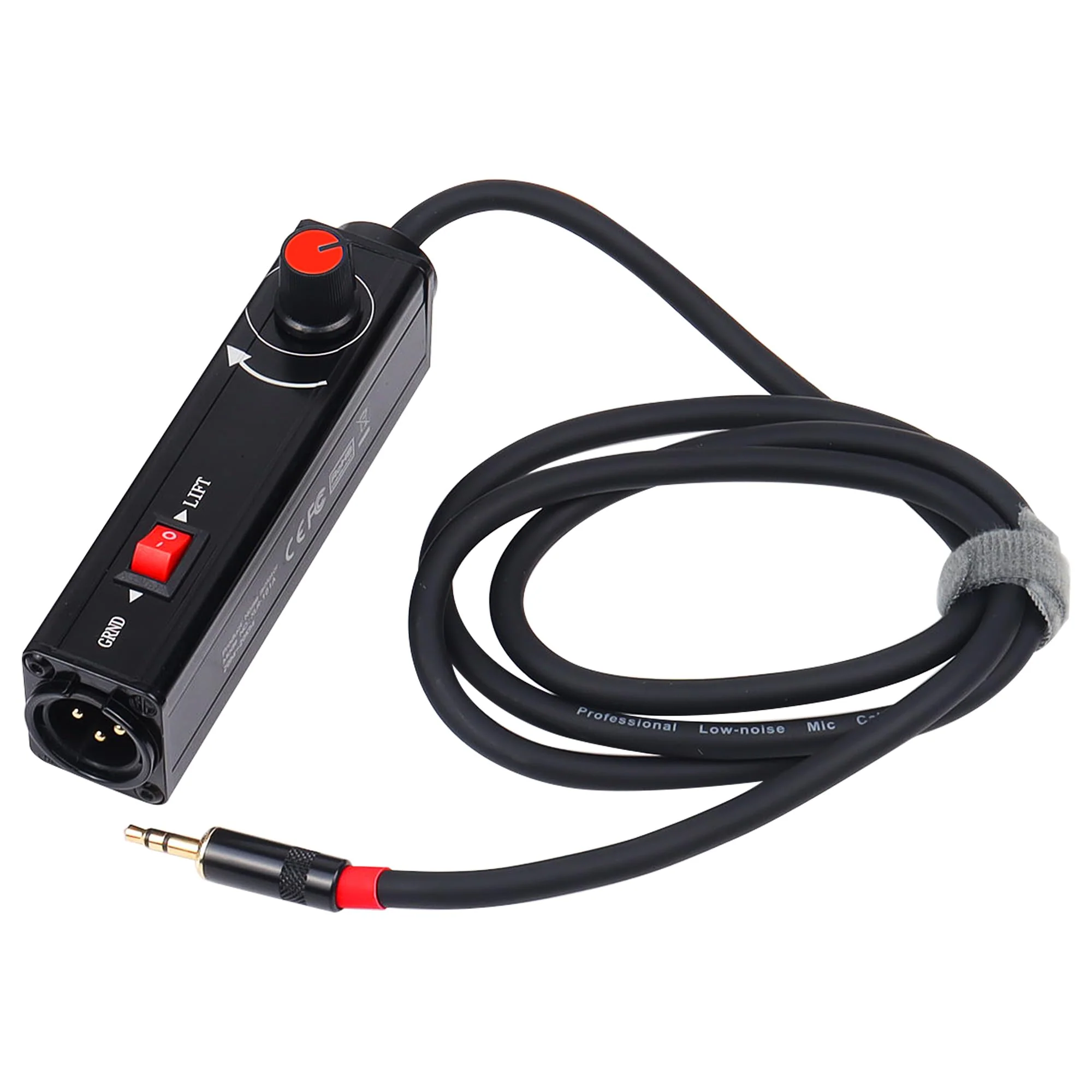 Pro101A AUX to XLR Isolation Box with Volume Controller and Ground Lift Switch Build-in Cord Length 3.3ft with Detachable 3.5mm Aux Gold Coating Plug (Pro 101A Aux-XLR) Pro 101A Aux-XLR