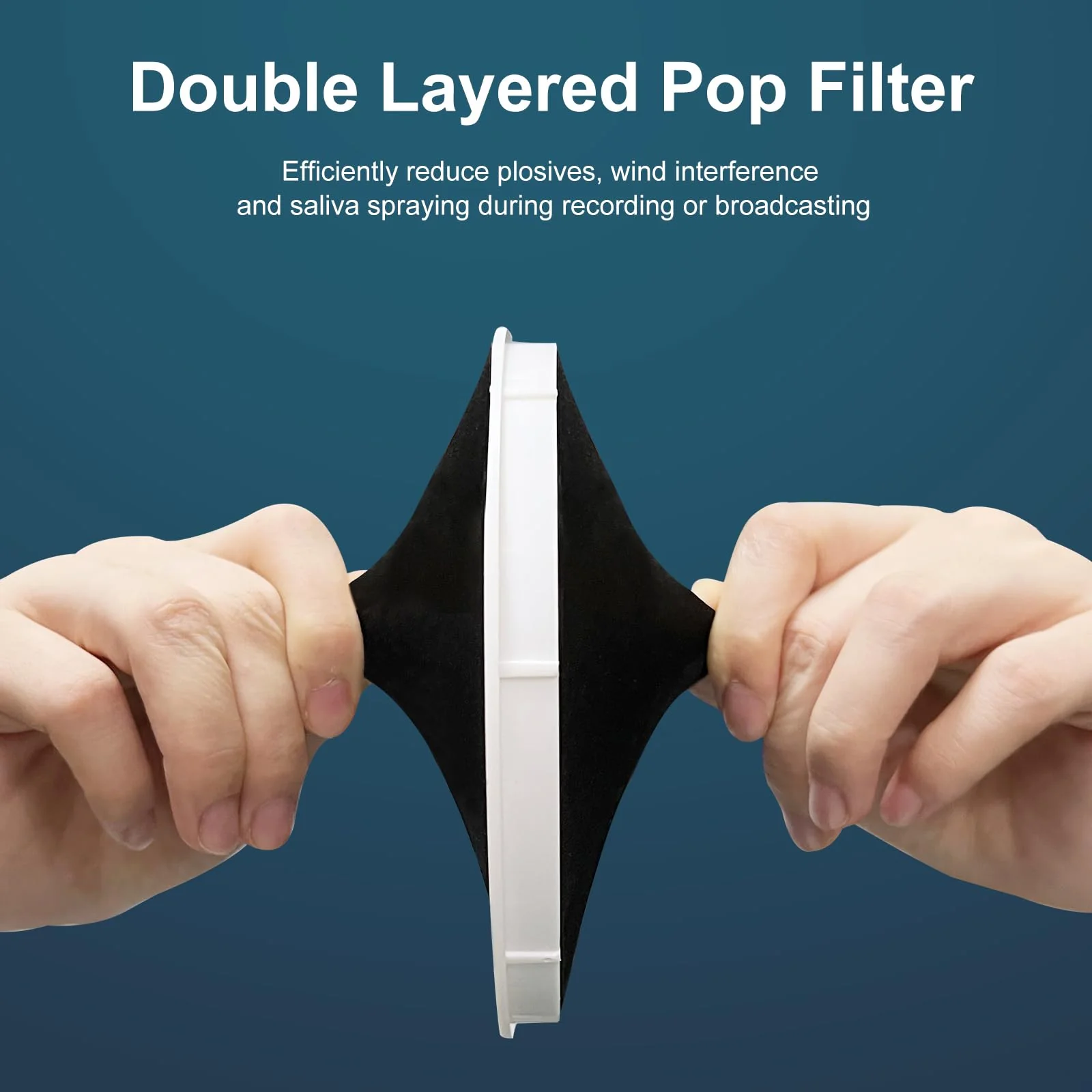Professional Microphone Isolation Ball with 2-Layered Pop Filter, High Density Foam Great Noise Cancellation - Image 2