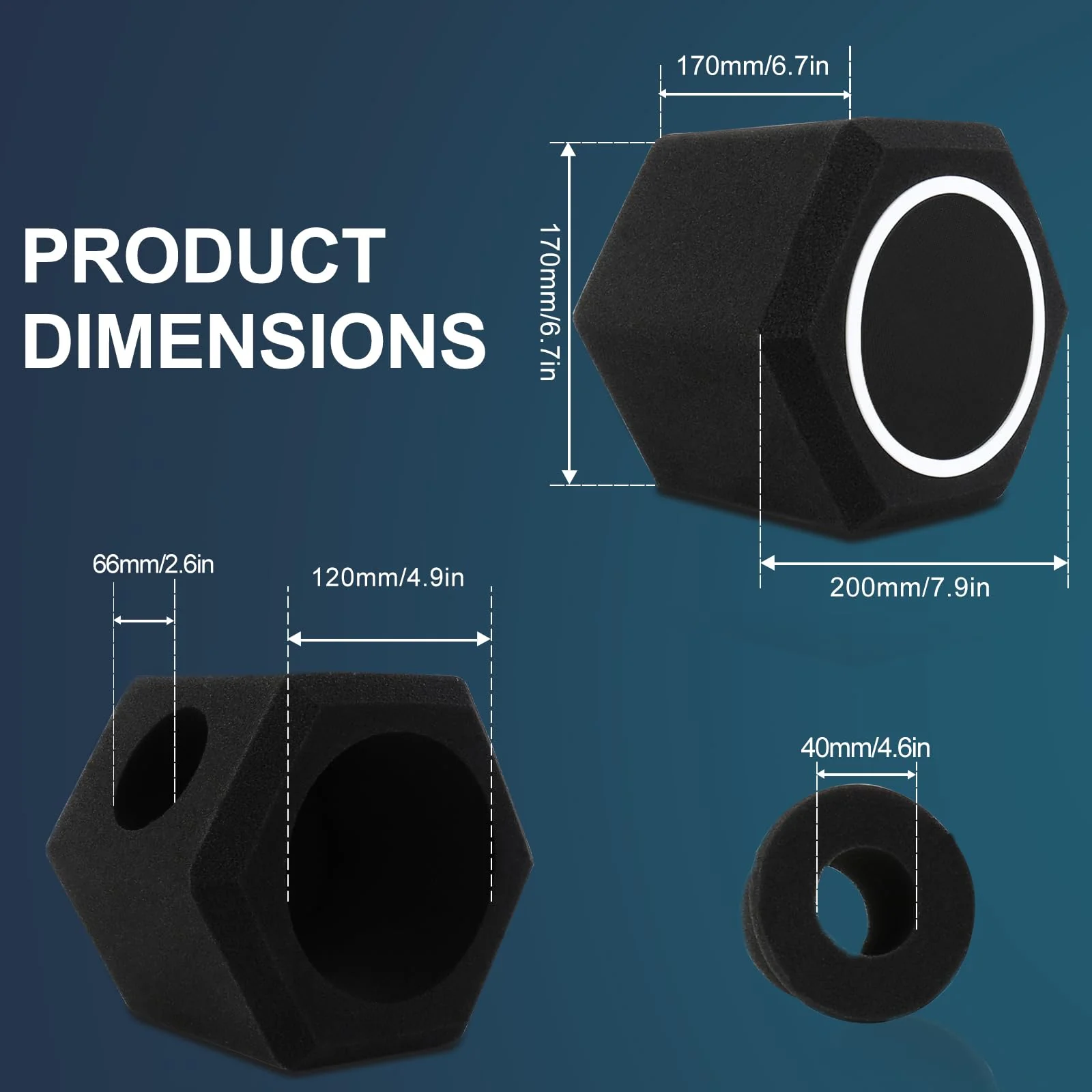 Professional Microphone Isolation Ball with 2-Layered Pop Filter, High Density Foam Great Noise Cancellation - Image 7