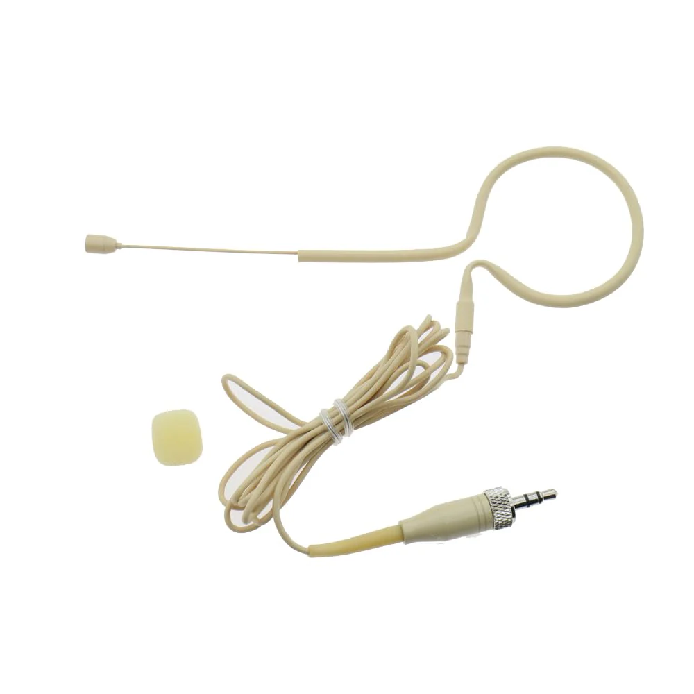 Professional Single Earset Headset HeadMic Microphone for Sennheiser EW G2 G3 G4 Wireless BeltPack Transmitter B20-Beige