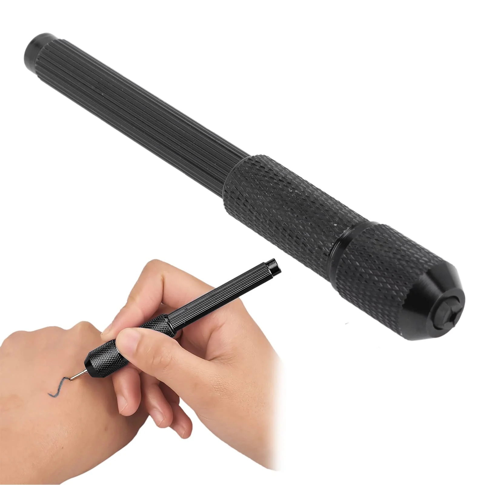 Professional Tattoo Marker for Eyebrows, Eyeliner and Lips - Tattoo Stencil Marker Pen (Black, No Refill)