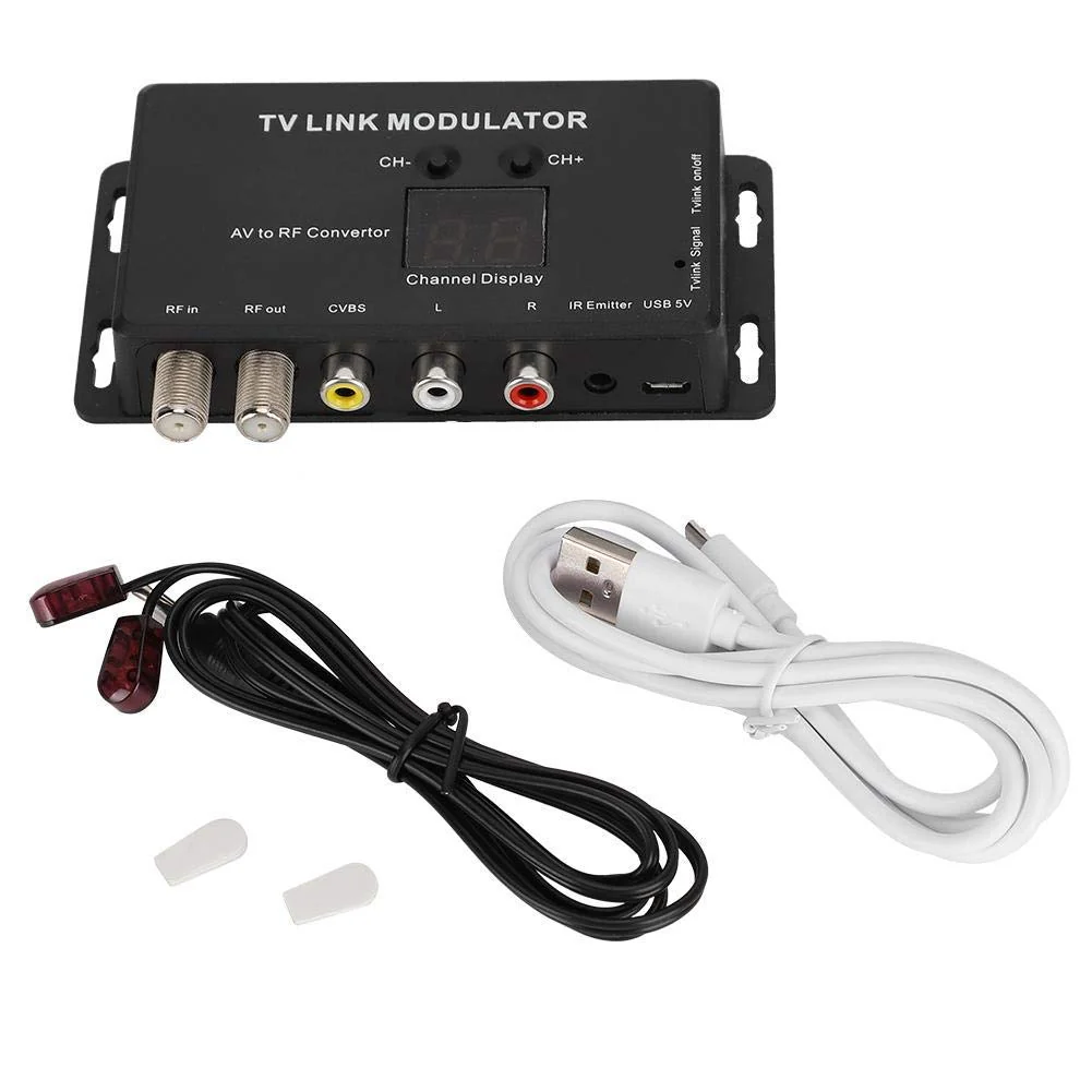 Professional TM70 UHF Modulator TV Link Modulator AV HF Converter IR Extender Adapter with USB Cable Receiving Cable for PC Laptop PS3 TV STB VHS VCR Camera DVD - Image 7