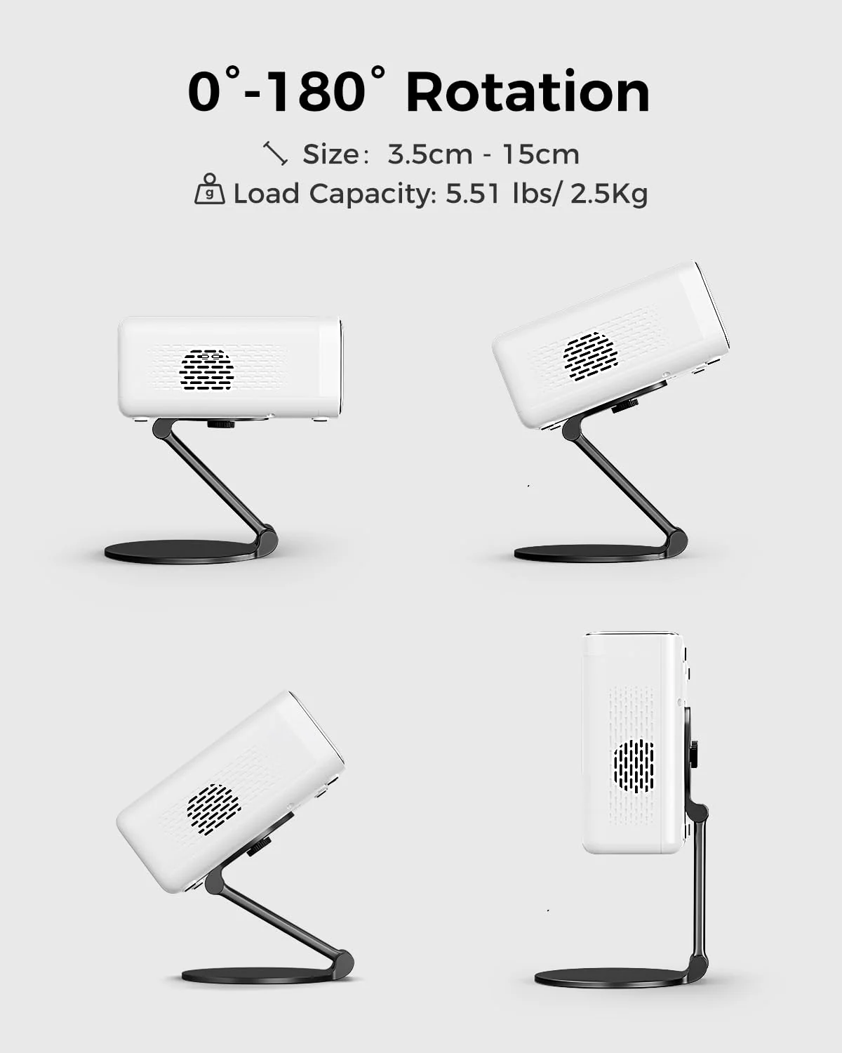 Projector Foldable Stand, Ultra-Compact Foldable Stand with Easy Setup and 180-Degree Rotation, Fits The Eazze Series, Lightweight 367g (Only Stand) - Image 4