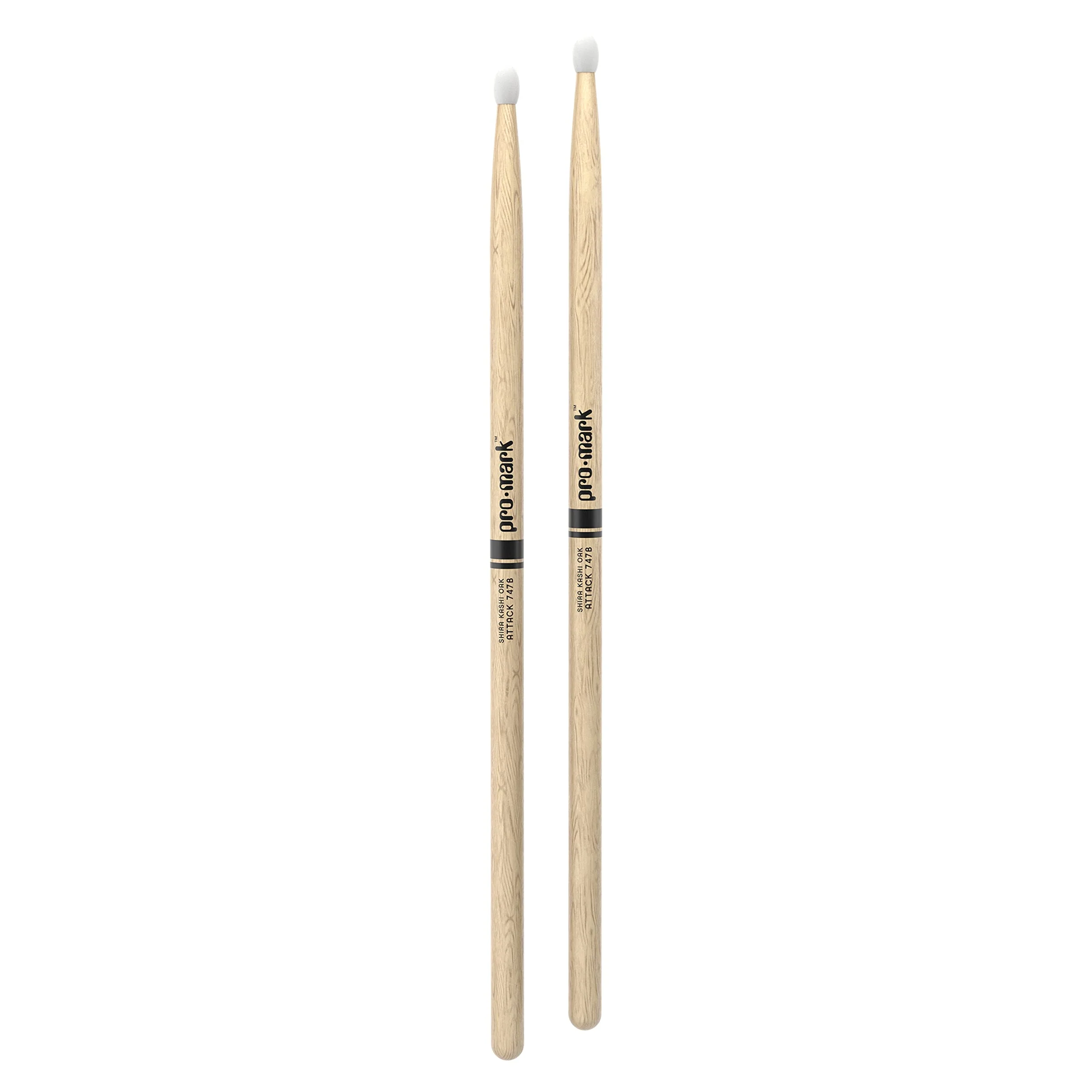 ProMark Drum Sticks - Classic Attack 747B Shira Kashi Oak Drumsticks, Oval Nylon Tip, One Pair Classic, Attack 747B - Image 3