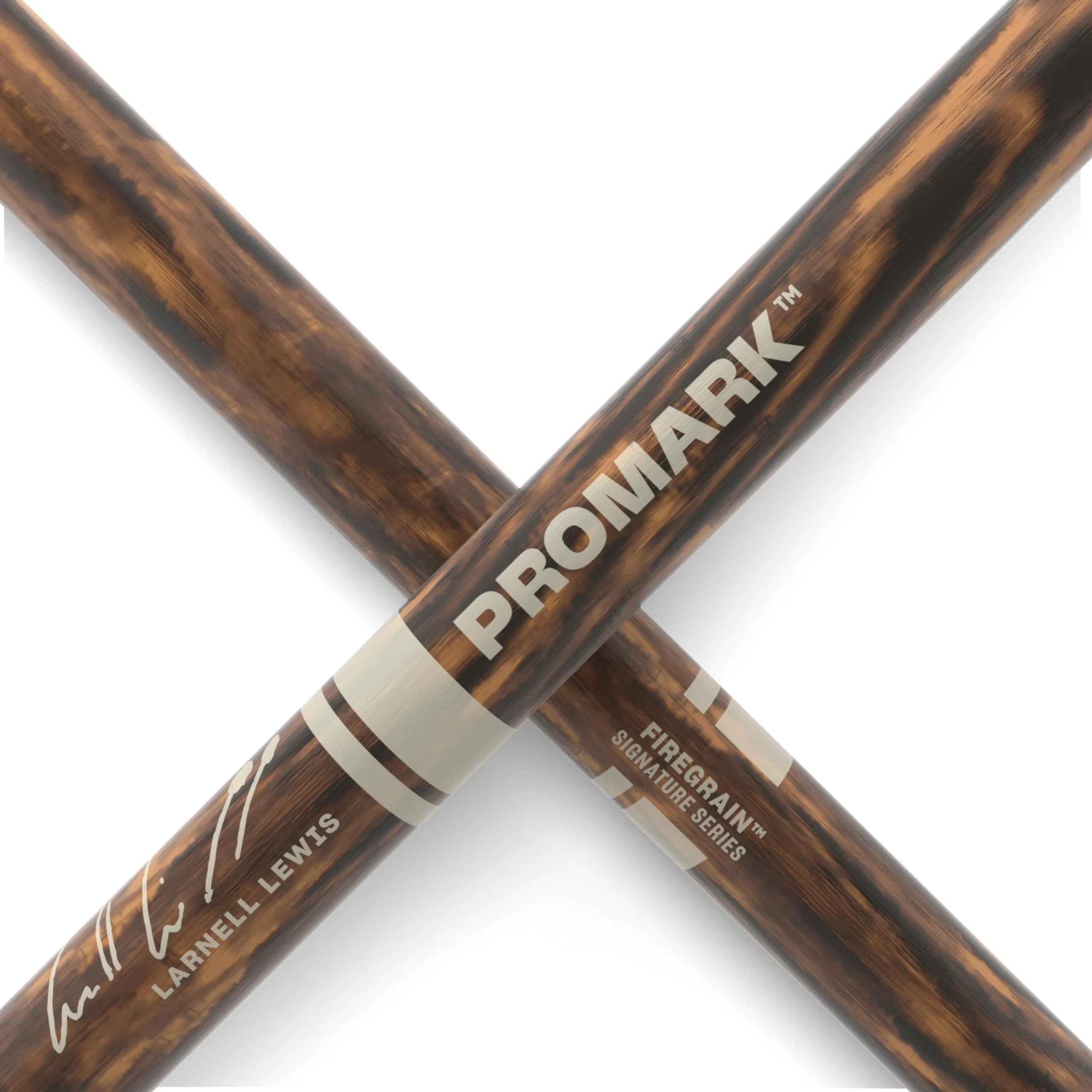 ProMark Drum Sticks - Larnell Lewis Signature FireGrain 5AB Drumstick - Drum Sticks Set - Large Round Wood Tip - Hickory with Lacquer Finish - 1 Pair - Image 4