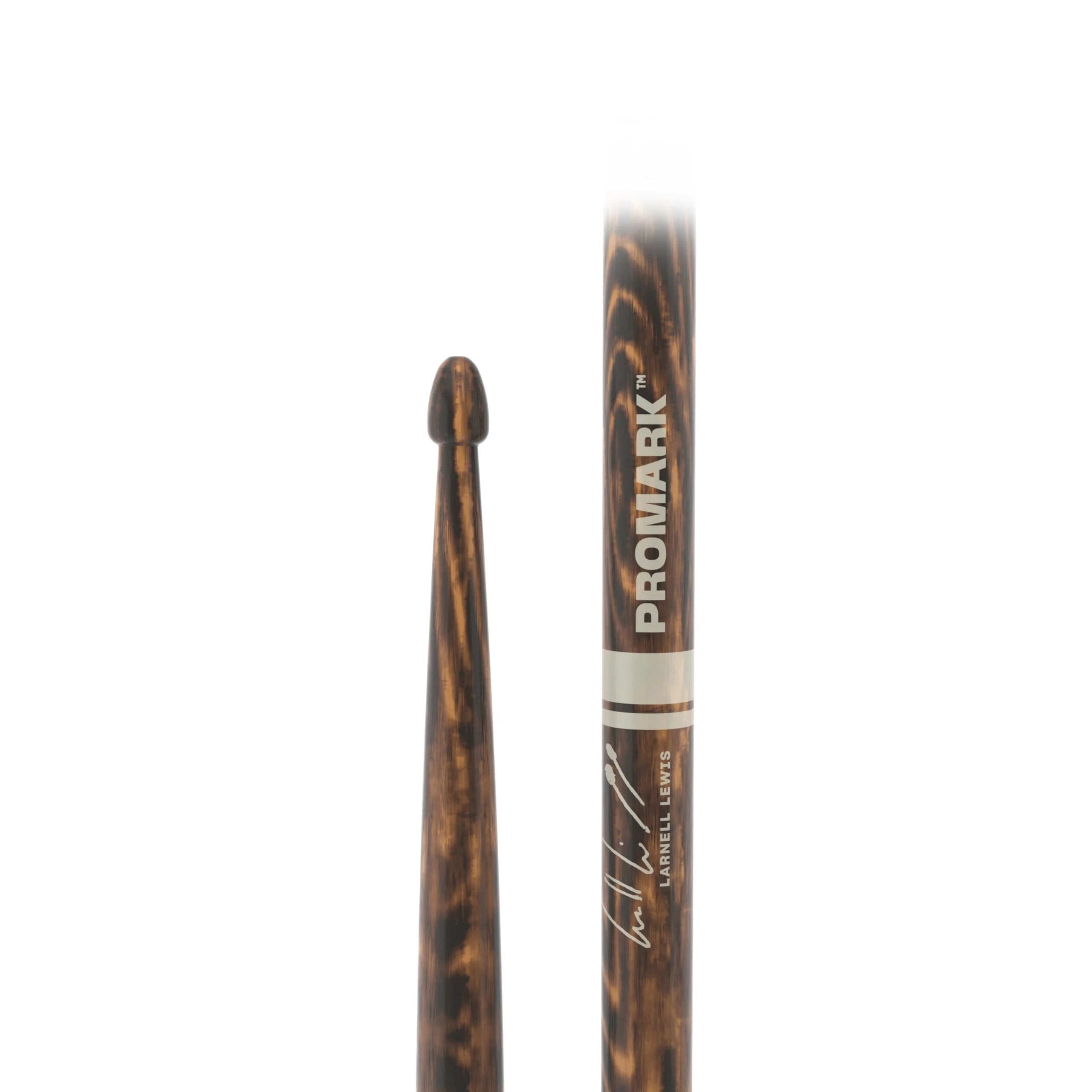 ProMark Drum Sticks - Larnell Lewis Signature FireGrain 5AB Drumstick - Drum Sticks Set - Large Round Wood Tip - Hickory with Lacquer Finish - 1 Pair - Image 5