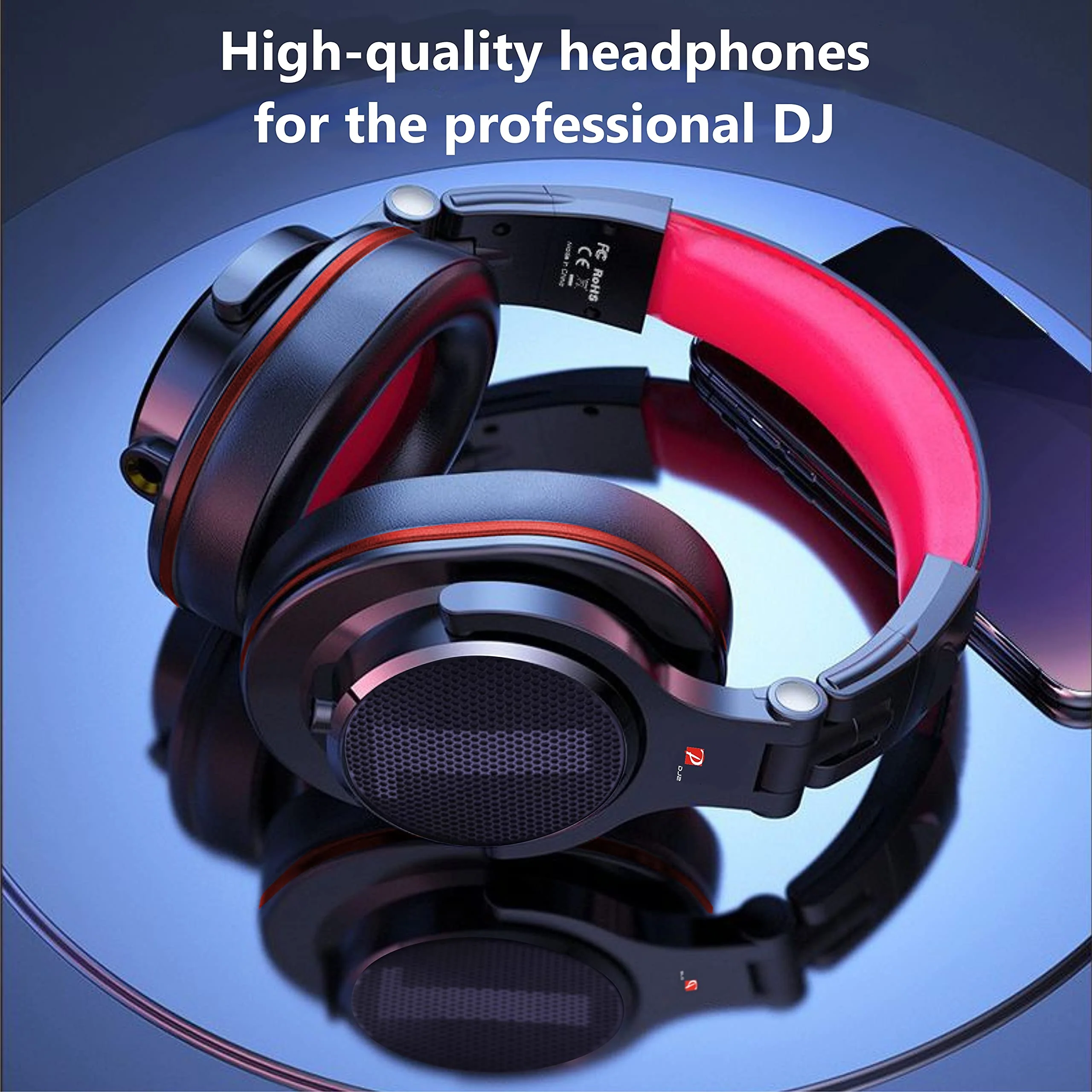 Prosonic DJ2G Over Ear Headphone, Wired Bass Headset with 40mm Driver, Foldable Lightweight Headphones with Shareport and Mic for Recording Monitoring Mixing Podcast Guitar PC TV (Black Grey) Black Grey - Image 7