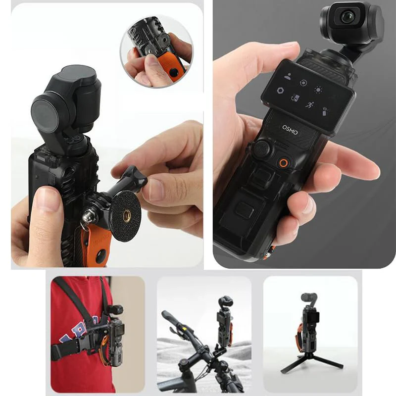Protective Case Set For DJI Osmo Pocket 3,Protective case+gimbal transparent protective cover+safety cord,impact-proof All-around protection for gimbal, lens and screen - Image 4