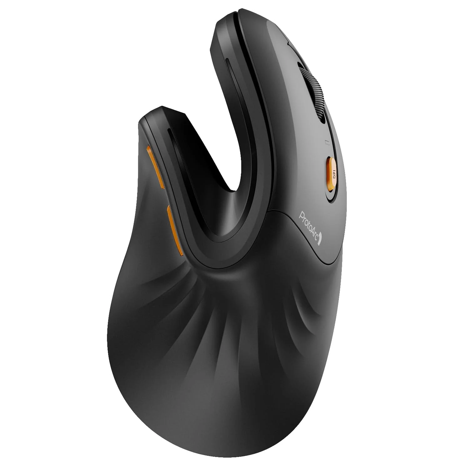 ProtoArc Ergonomic Vertical Mouse, EM11 NL Bluetooth Mouse Wireless, Ergo Mouse with 3 Multi-Device for PC/Notebook/Laptop, USB C Rechargeable Mice for Windows, Mac OS, Black