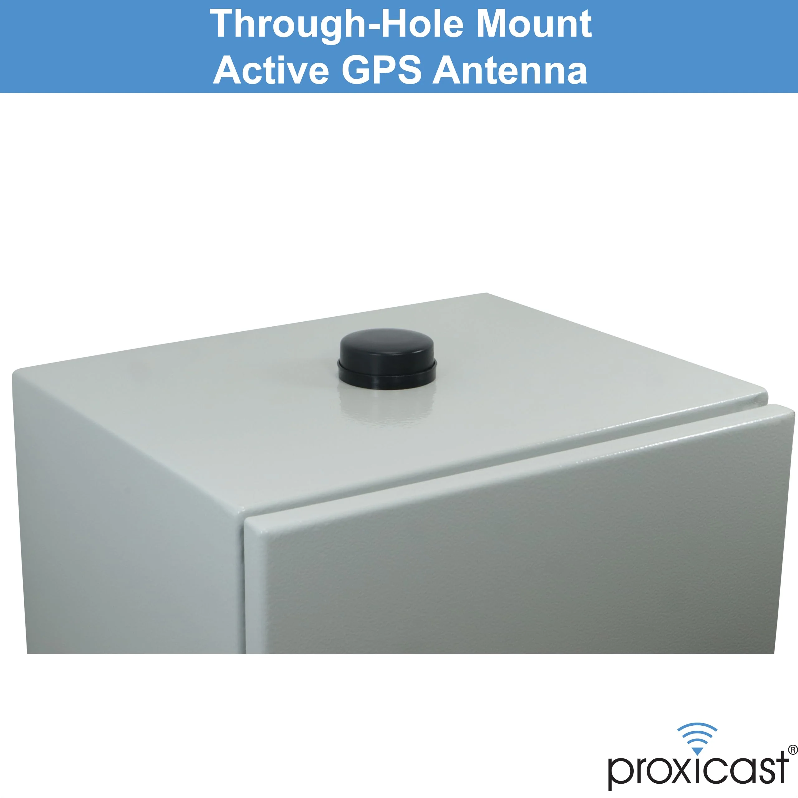 Proxicast Active/Passive GPS Antenna SMA - Through Hole Screw Mount Puck Antenna with Straight SMA Male Connector on 3 ft Coax Lead - 28 dB LNA (ANT-190-010) 3 ft lead - SMA Male - Image 2
