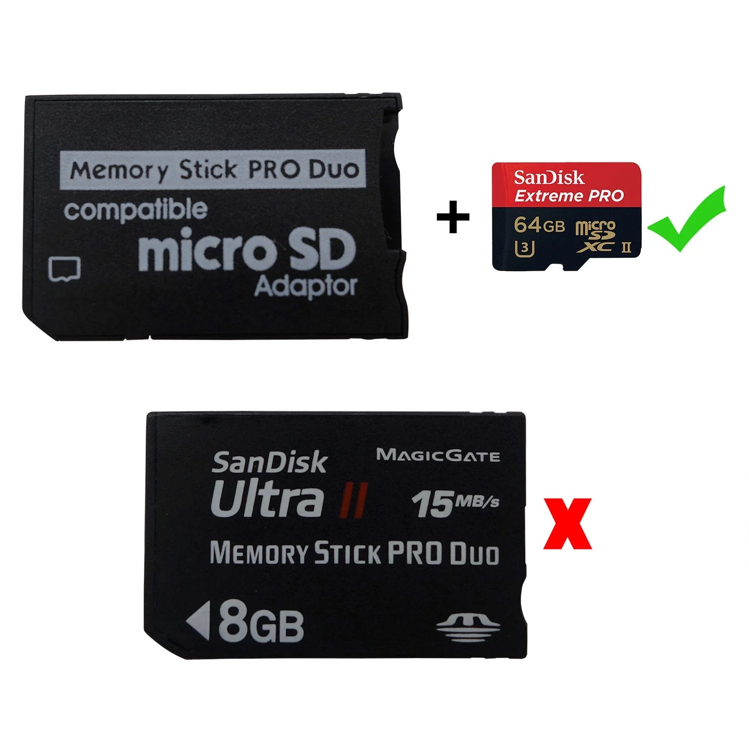 PSP Memory Stick Adapter, Funturbo Micro SD to Memory Stick PRO Duo MagicGate Card for Sony Playstation Portable, Camera, Handycam - Image 4