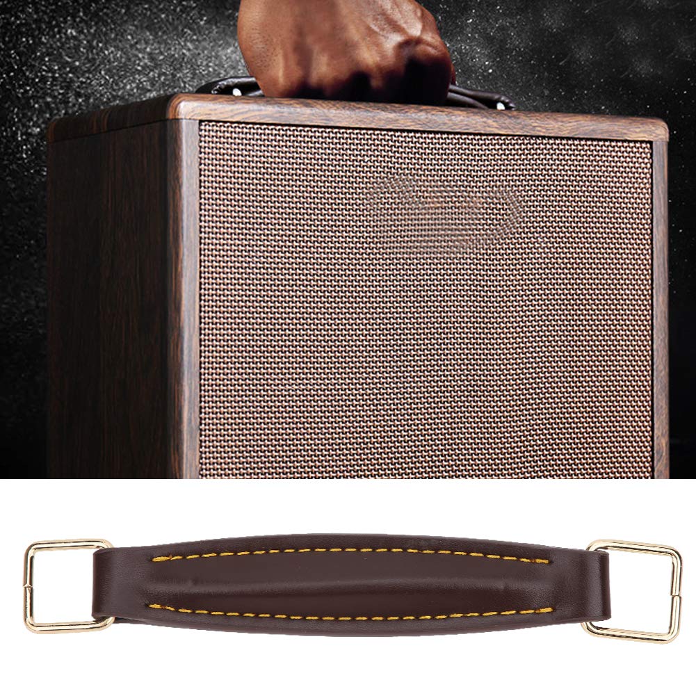 PU Leather Amplifier Handle, Guitar Amplifier handle, Large Load Capacity Guitar Accessories Steel Internal Guitar Amplifier for Beginners(Brown) brown - Image 2