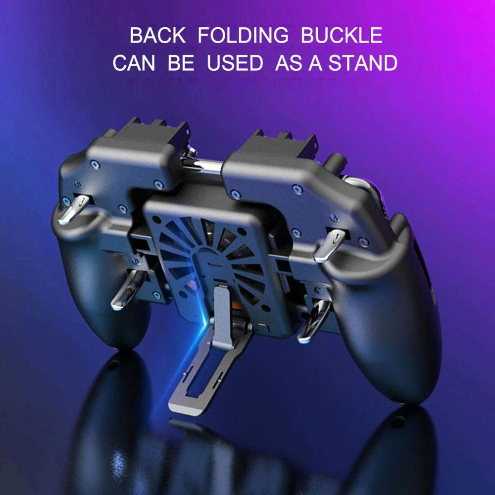 PUBG Mobile Controller Joystick Turnover Button Gamepad for PUBG iOS Android Six Finger Operating Gamepad With Cooling Fan - Image 6