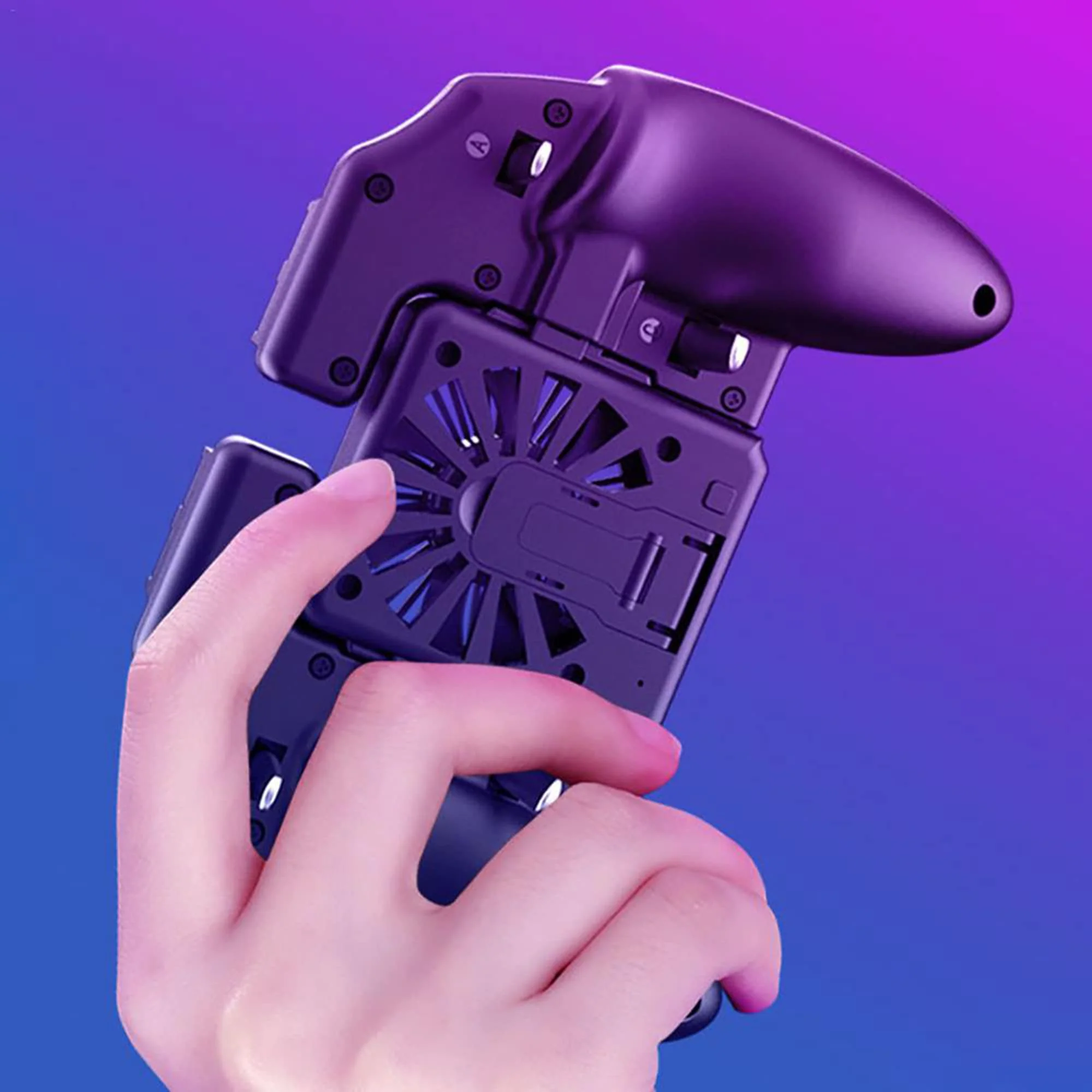 PUBG Mobile Controller Joystick Turnover Button Gamepad for PUBG iOS Android Six Finger Operating Gamepad With Cooling Fan - Image 7