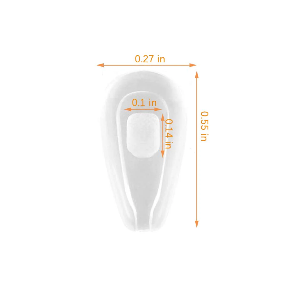 Push-in Eyeglass Nose Pads,BEHLINE Soft Silicone Air Cushion Glasses Replacement Nosepad,14mm Air Chamber/Air Bag/Nose Piece,Anti-slip Nose Bridge Pads for Eye Glasses Sunglasses(Clear,5 Pairs) - Image 2