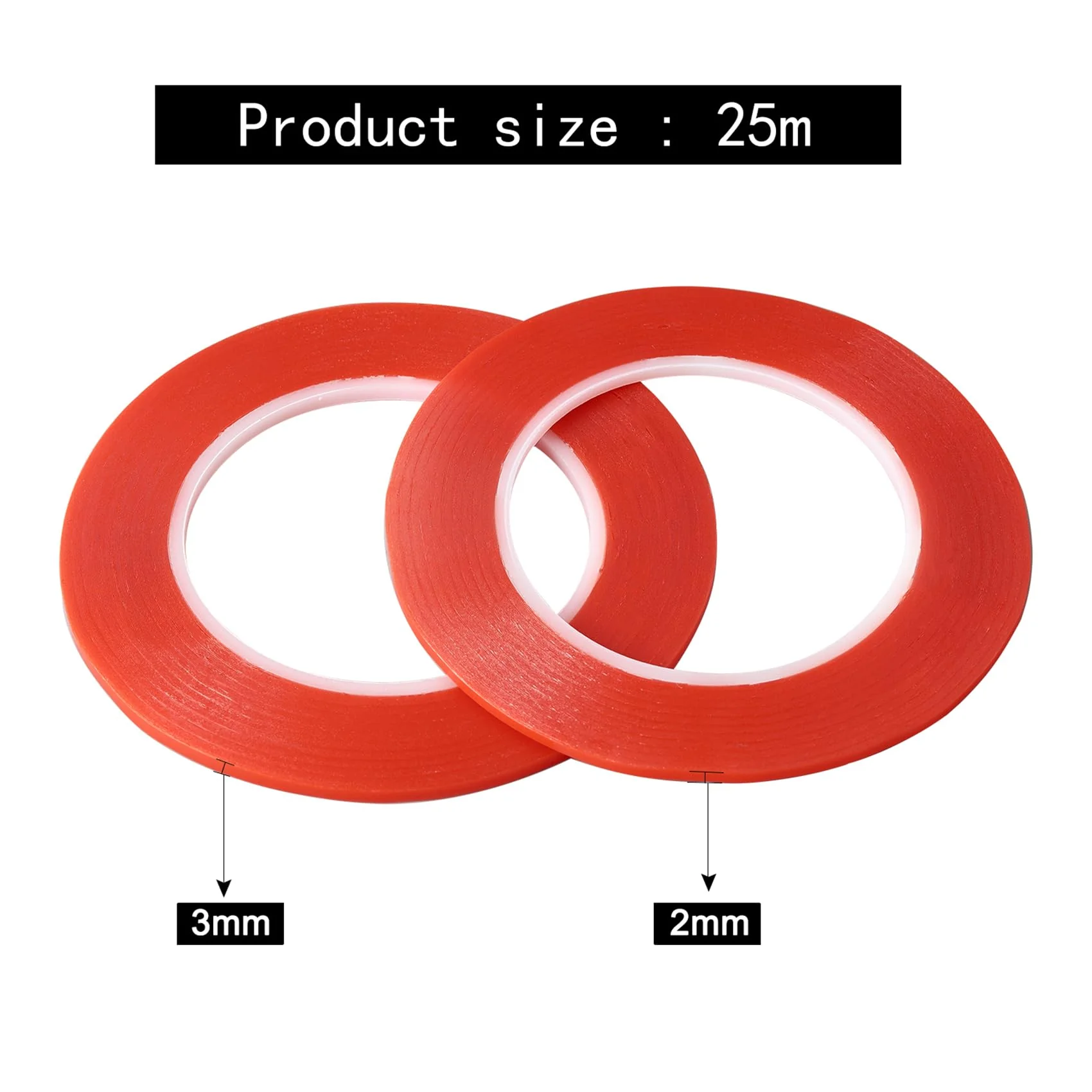 QDiShi 2 Rolls (2mm/3mm x 25m) LCD Repair Tape Phone Repair Tape LCD Touch Screen Repair Tape Phone Screen Adhesive Tape with and 1 Tweezers for Cell Phone, iPad, Tablets, Laptops, Camera 2/3mm-2 Rolls - Image 2