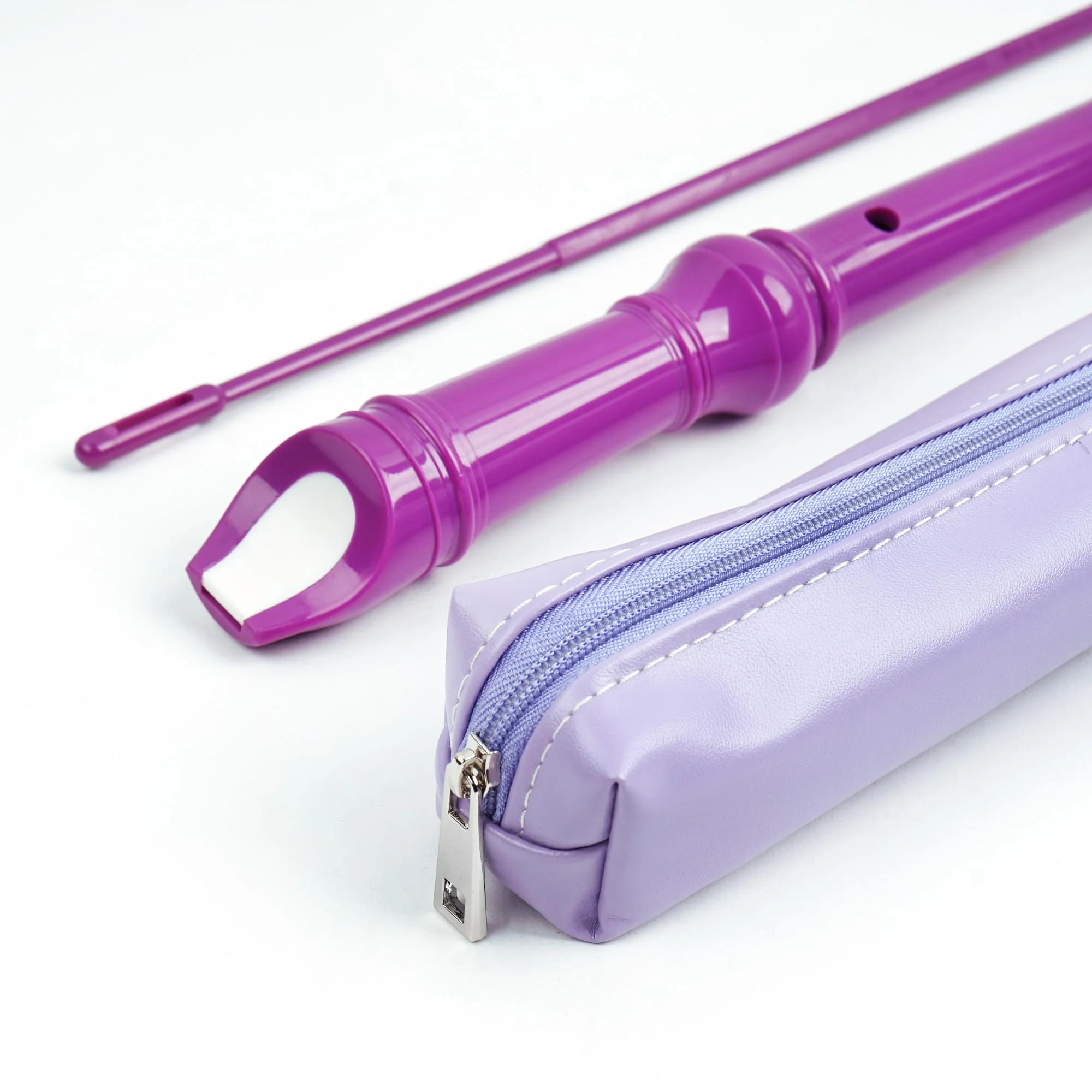 QIELIZI Recorder Instrument for Beginner Kids Adults,8-Hole Soprano Descant Recorder Music Flute with Cleaning Rod & Case Bag For School Student Home Entertainment(2-Purple) German Fingering 8 Hole Flute 6-Purple - Image 5