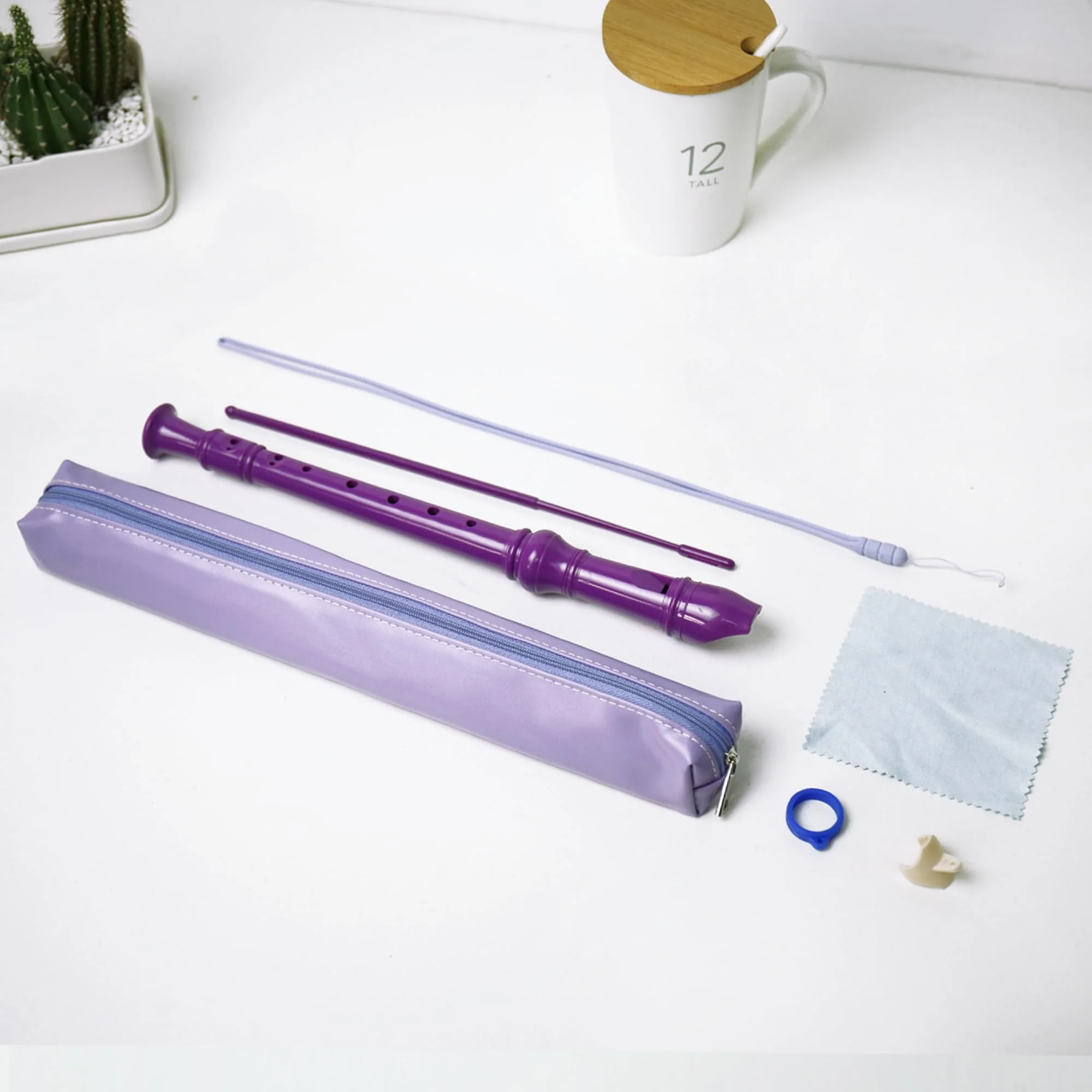 QIELIZI Recorder Instrument for Beginner Kids Adults,8-Hole Soprano Descant Recorder Music Flute with Cleaning Rod & Case Bag For School Student Home Entertainment(2-Purple) German Fingering 8 Hole Flute 6-Purple - Image 9