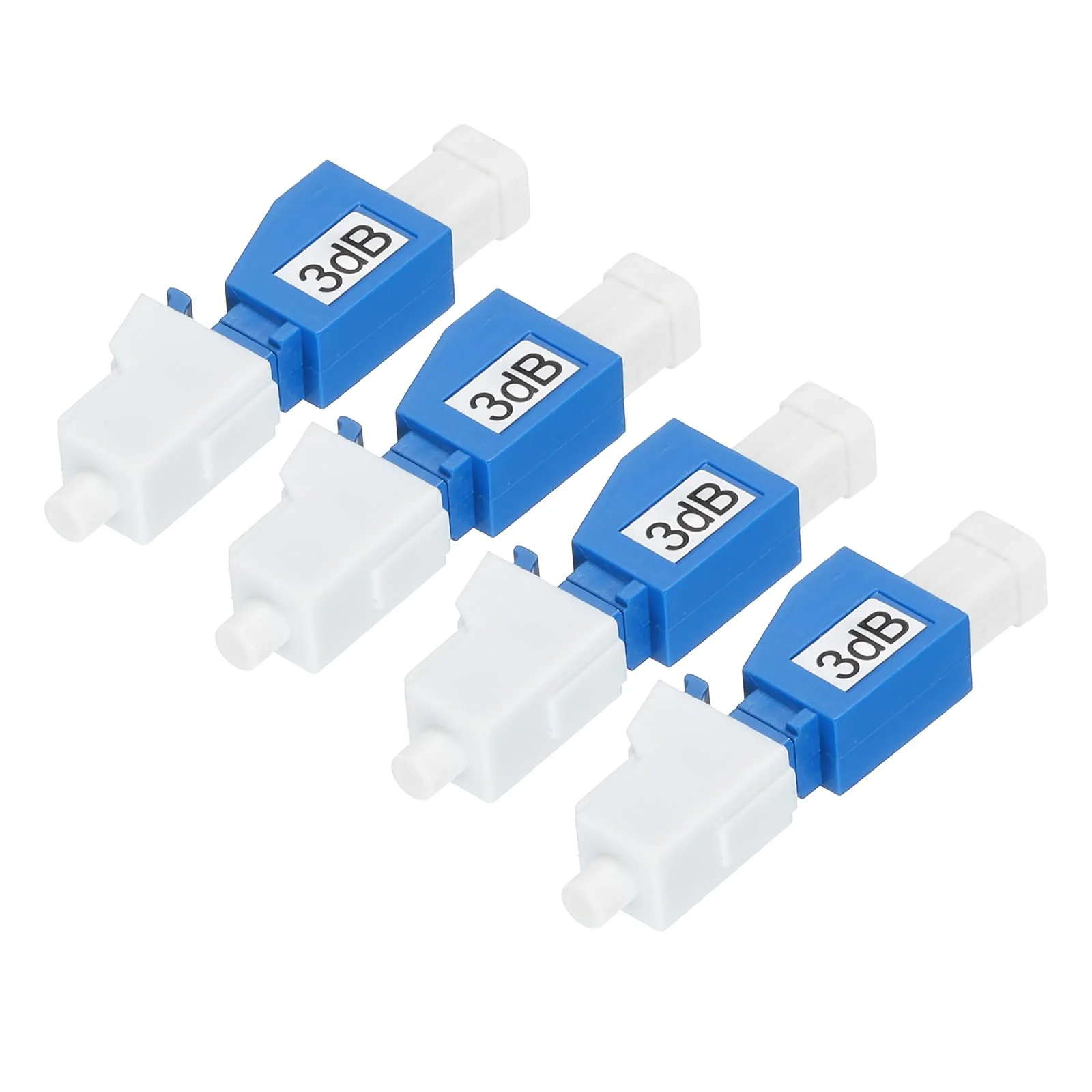 QUARKZMAN 3dB LC Fiber Optic Damper, LC/UPC SM Single Mode Solid Glass Fiber Damper Male to Female for Fiber Optic Transfer Pack of 4 3 dB